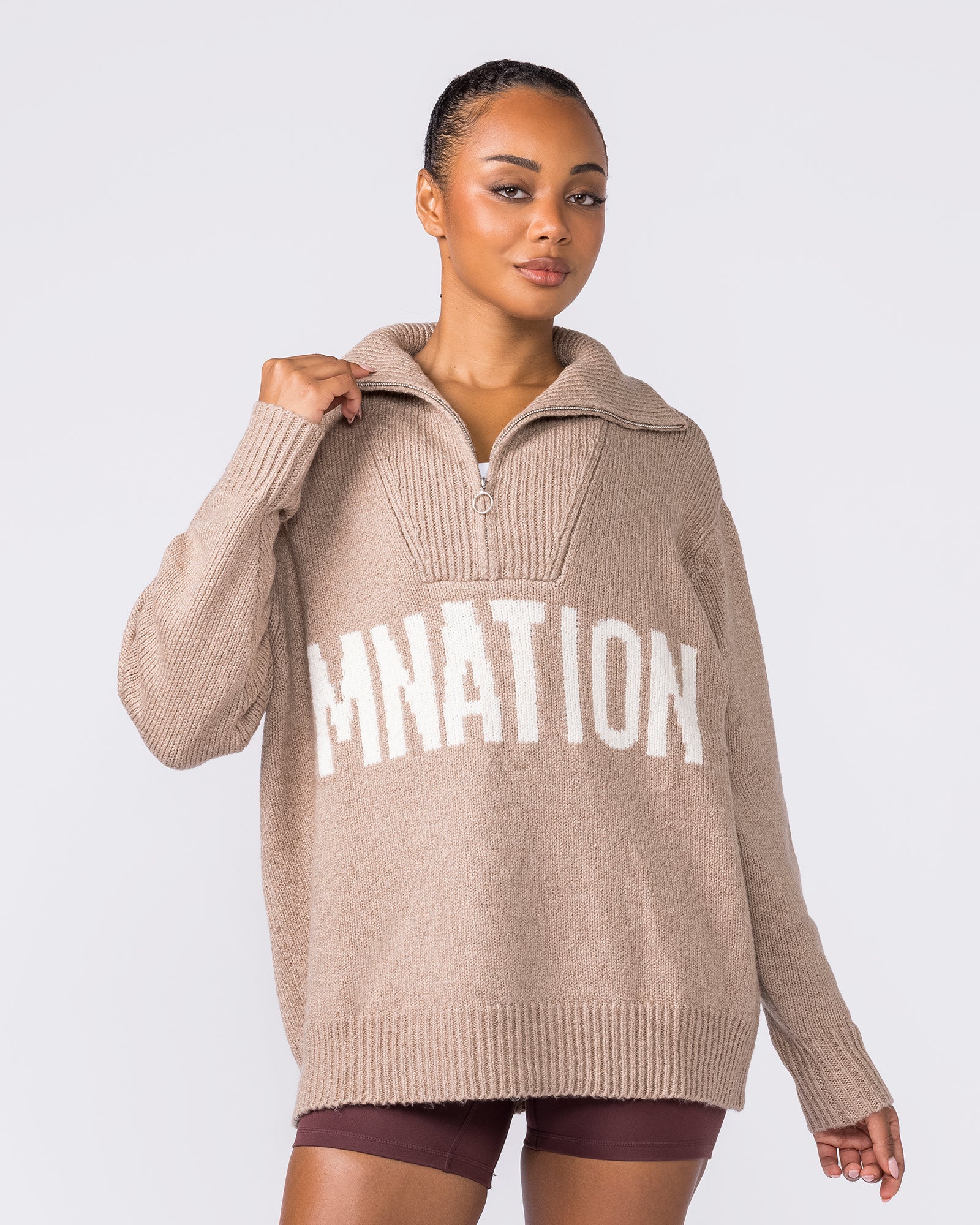 Heritage Oversized Knit - Fossil - Image 3