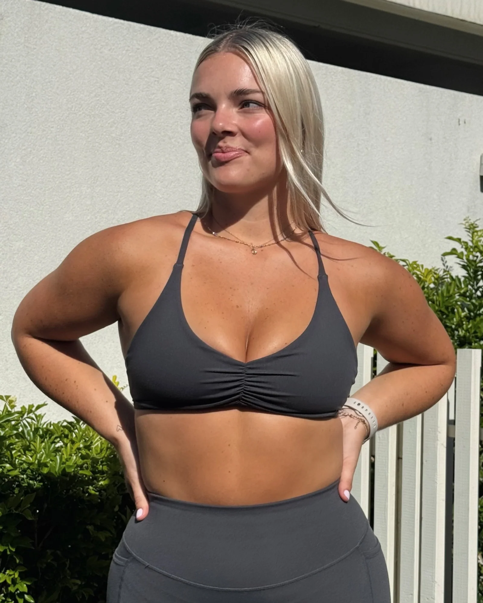 Honey Bralette - Granite