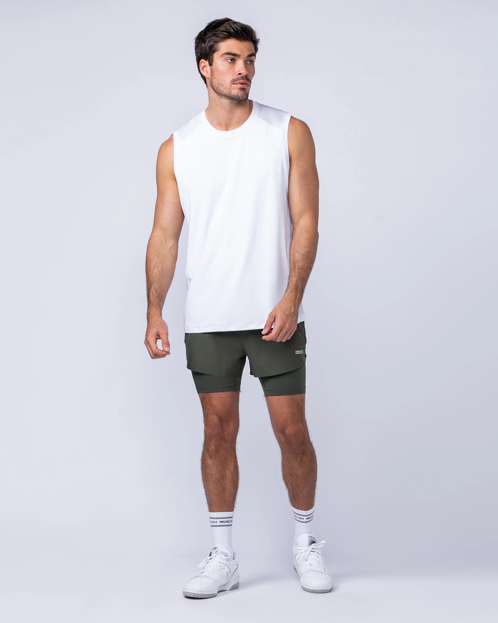 Hybrid 3" Shorts - Dark Khaki - Image 6