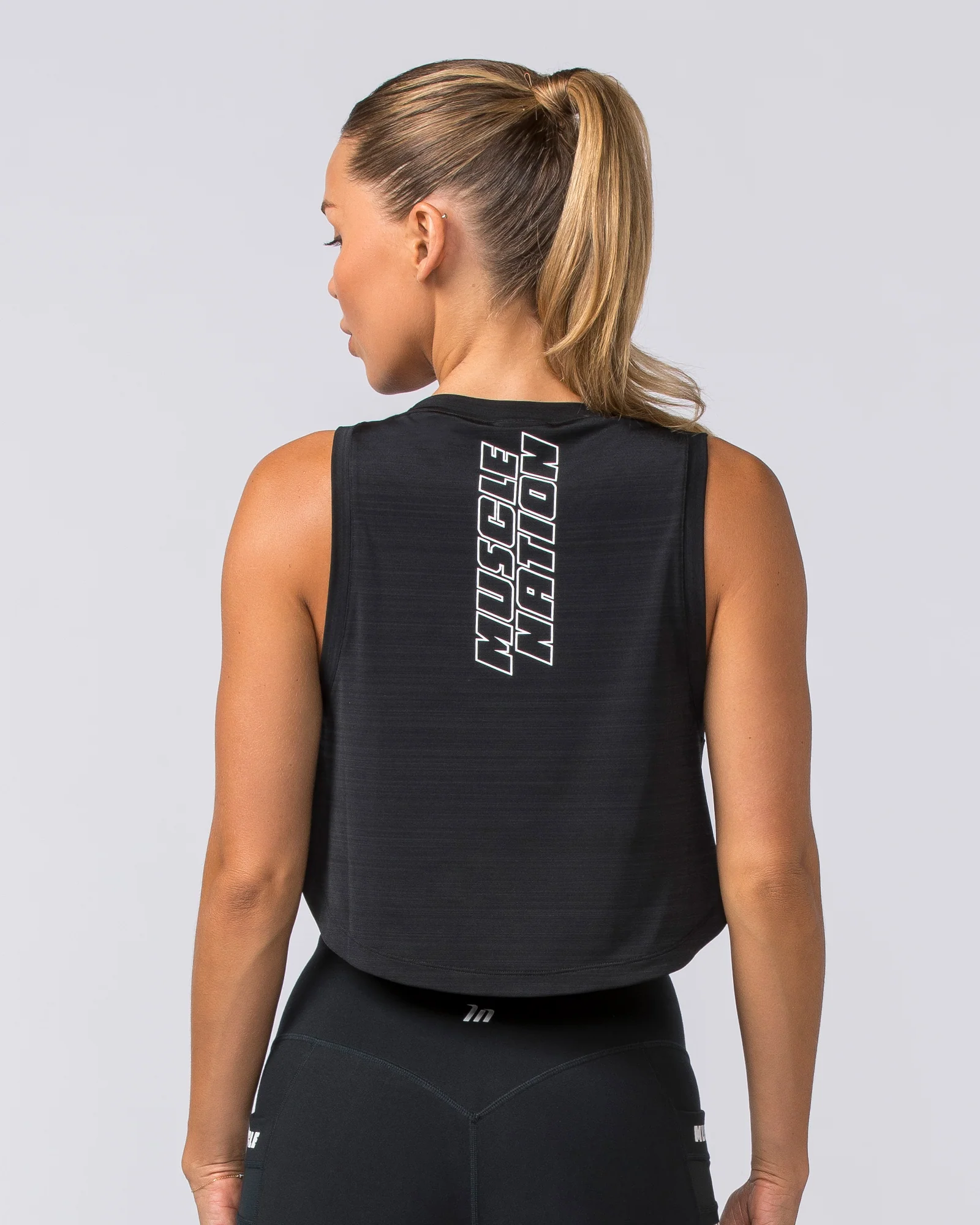 Ignite Cropped Training Tank - Black - Image 5