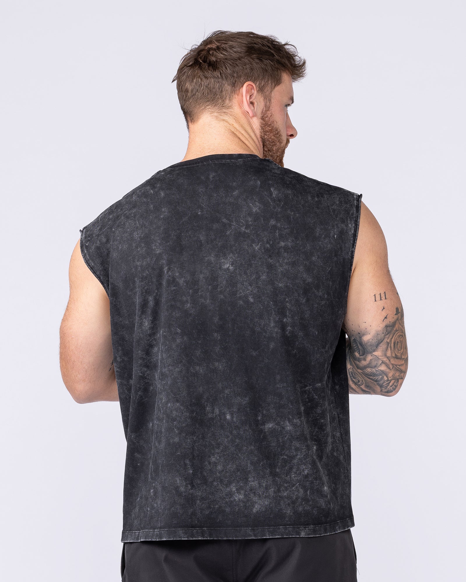Immortal Vintage Boxy Muscle Tank - Washed Black - Image 4