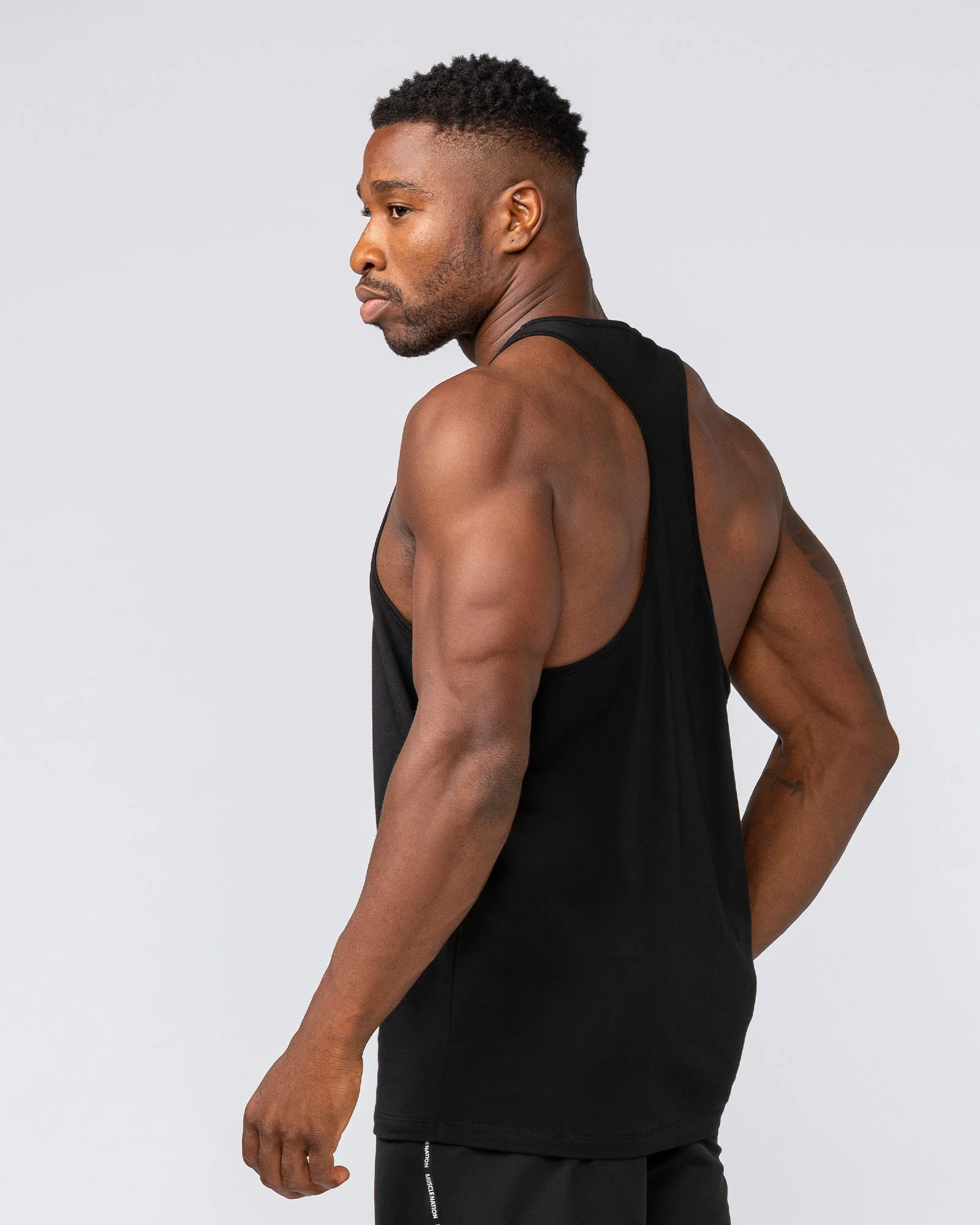 Infinite Y Back Singlet - Black - Image 3
