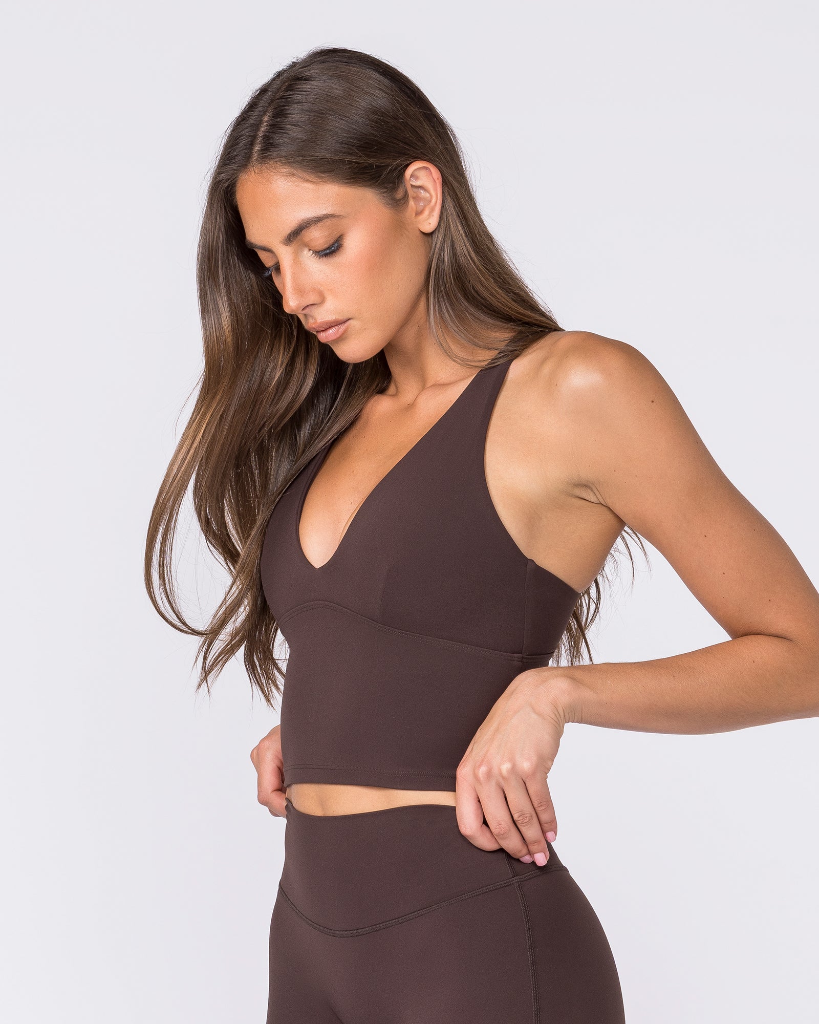 Influence Bra Tank - Cocoa - Image 4