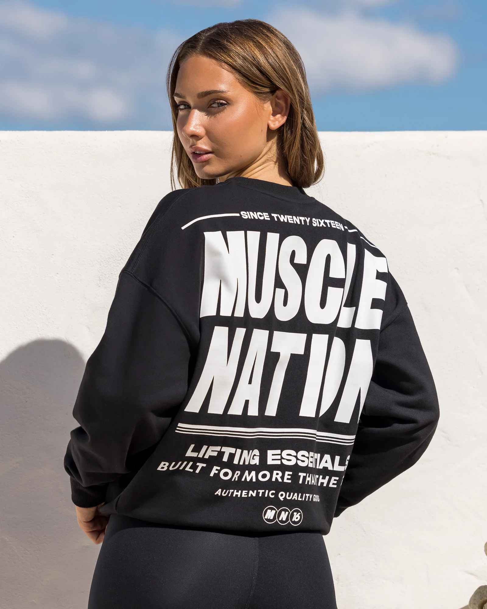 Kick-Start Boxy Pullover - Black