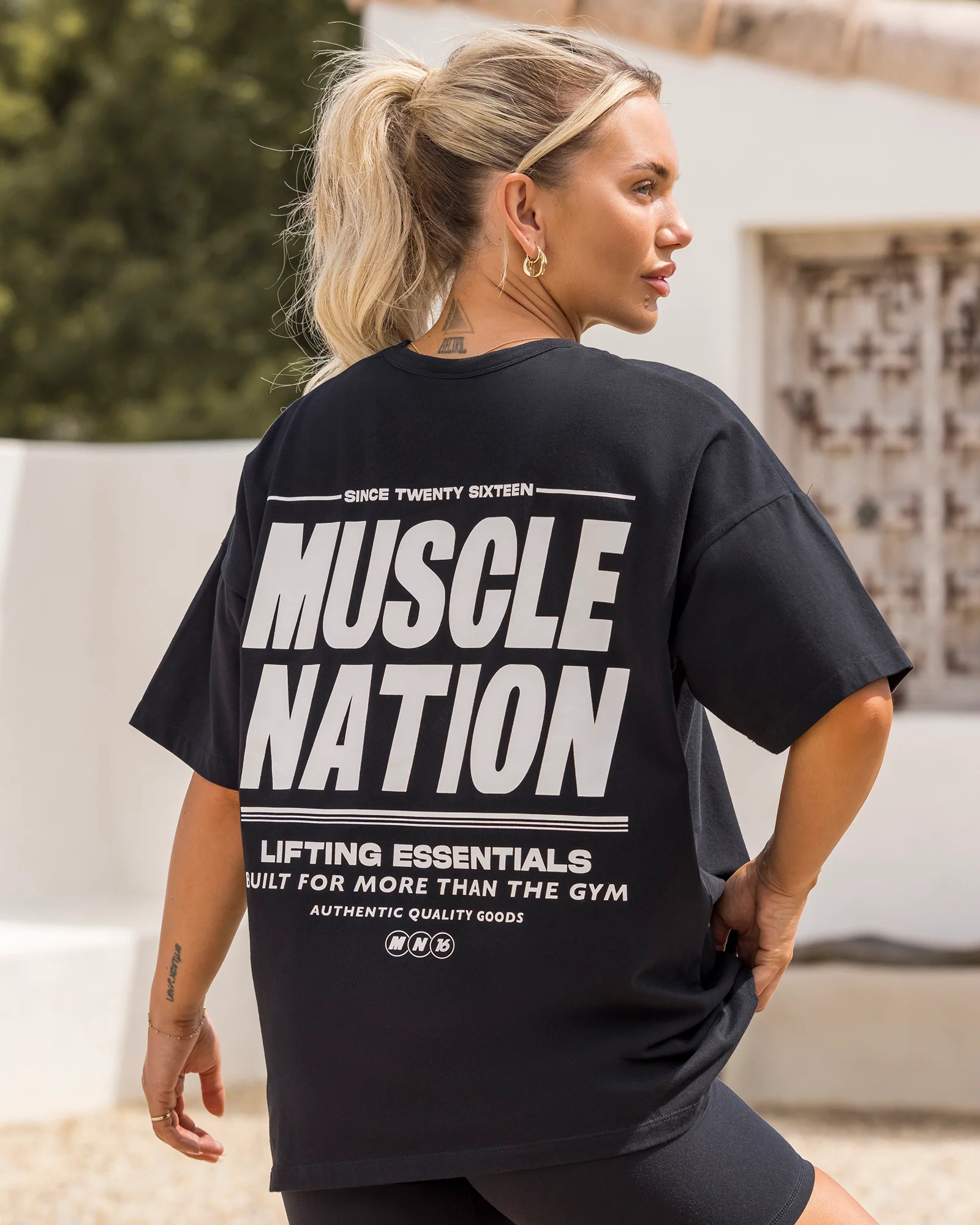 Kick-Start Oversized Tee - Black