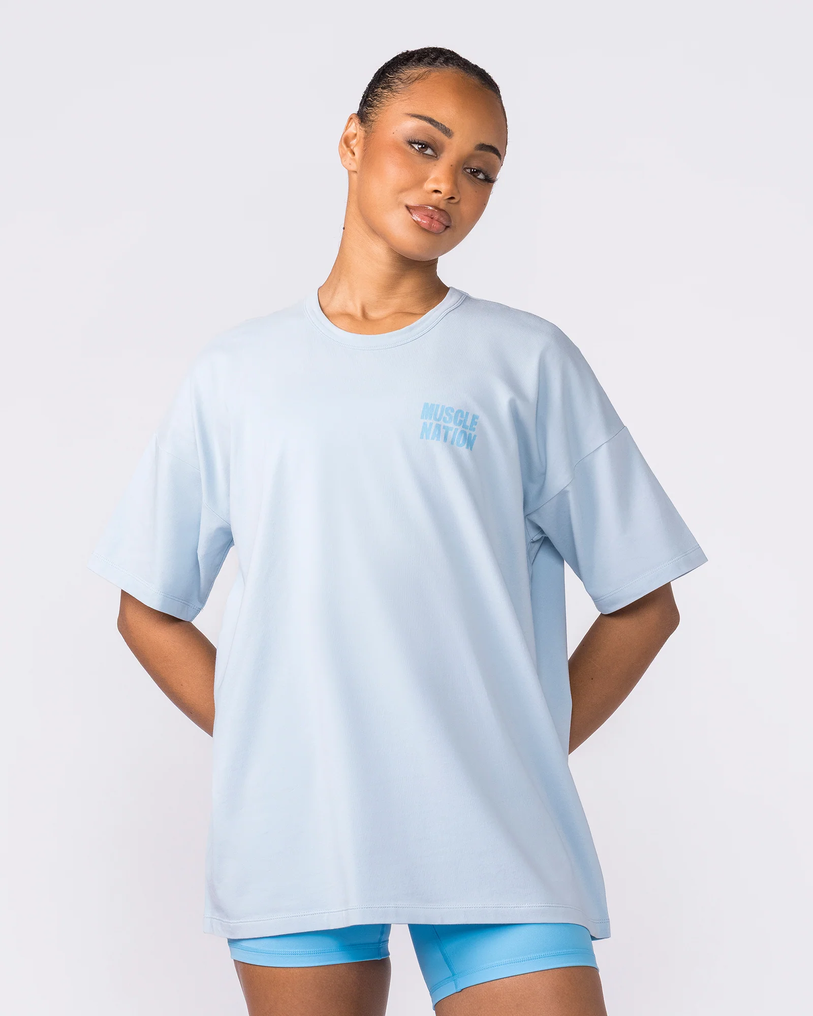 Kick-Start Oversized Tee - Bluebell - Image 2