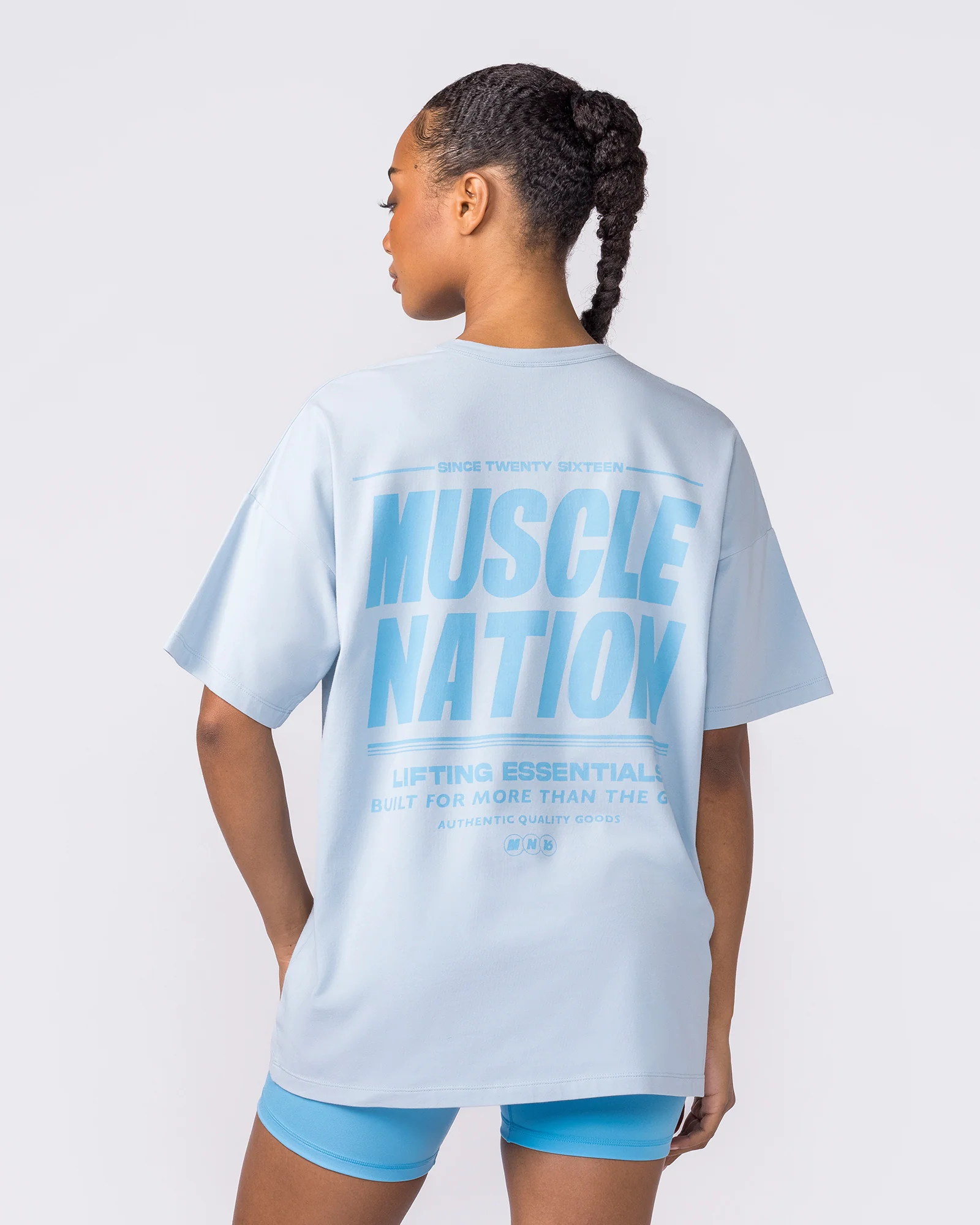 Kick-Start Oversized Tee - Bluebell - Image 5