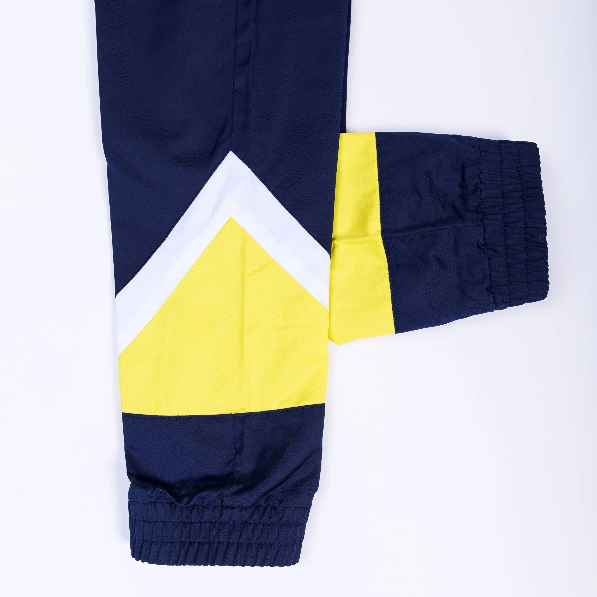 Kids MN Retro Tracksuit Pants - Navy / Yellow - Image 6