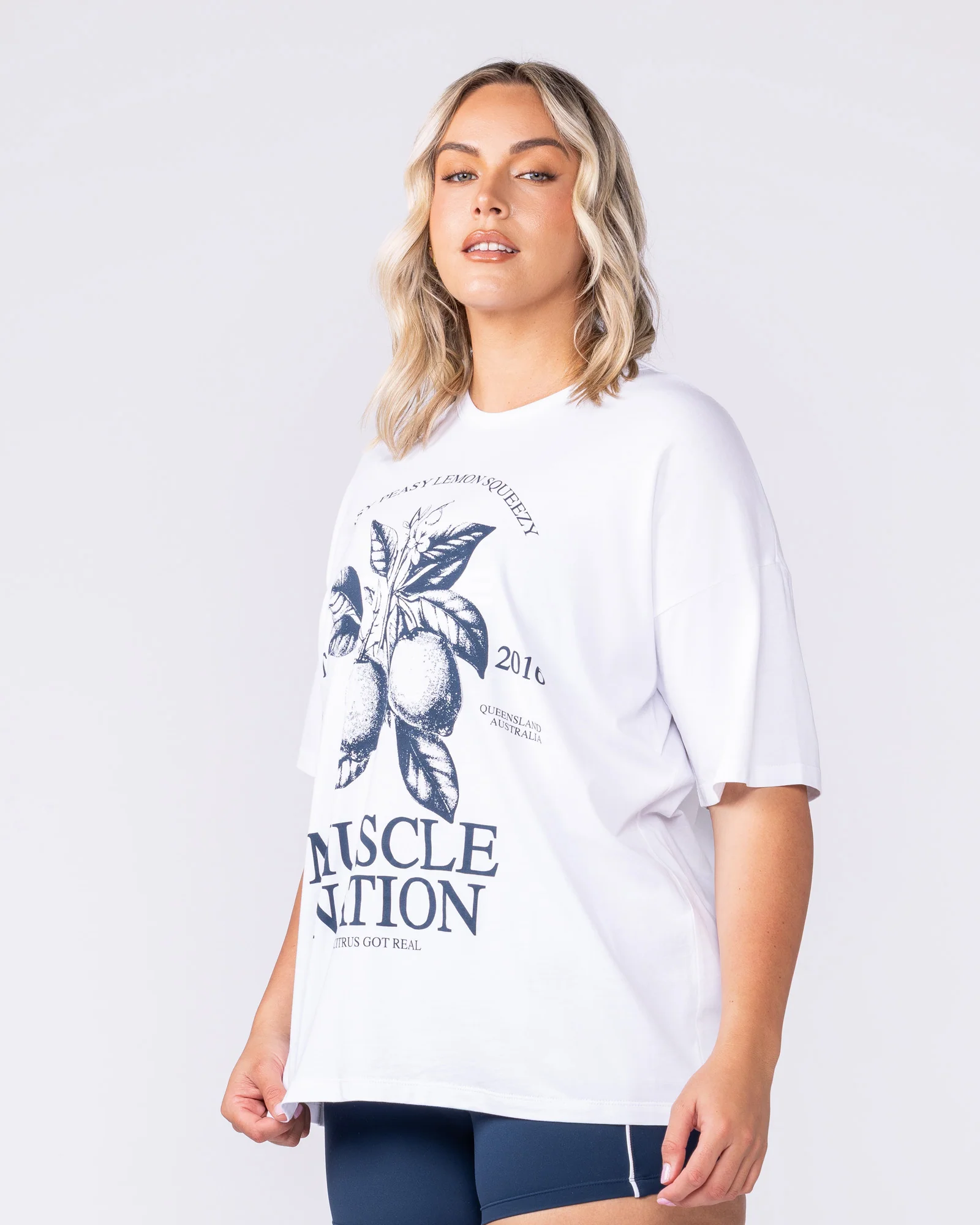 Lemon Squeezy Oversized Tee - White - Image 4