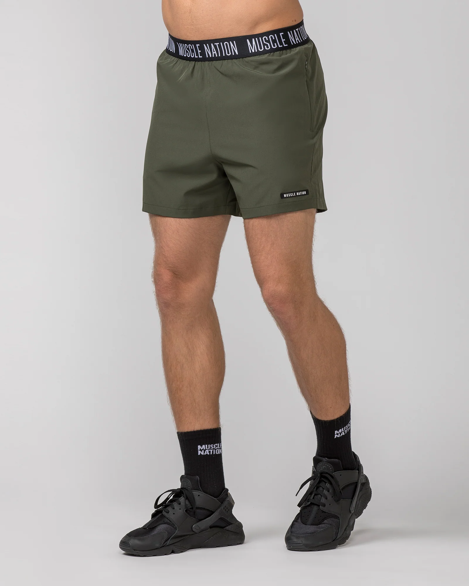 Level Up Training 4" Shorts - Dark Khaki - Image 5