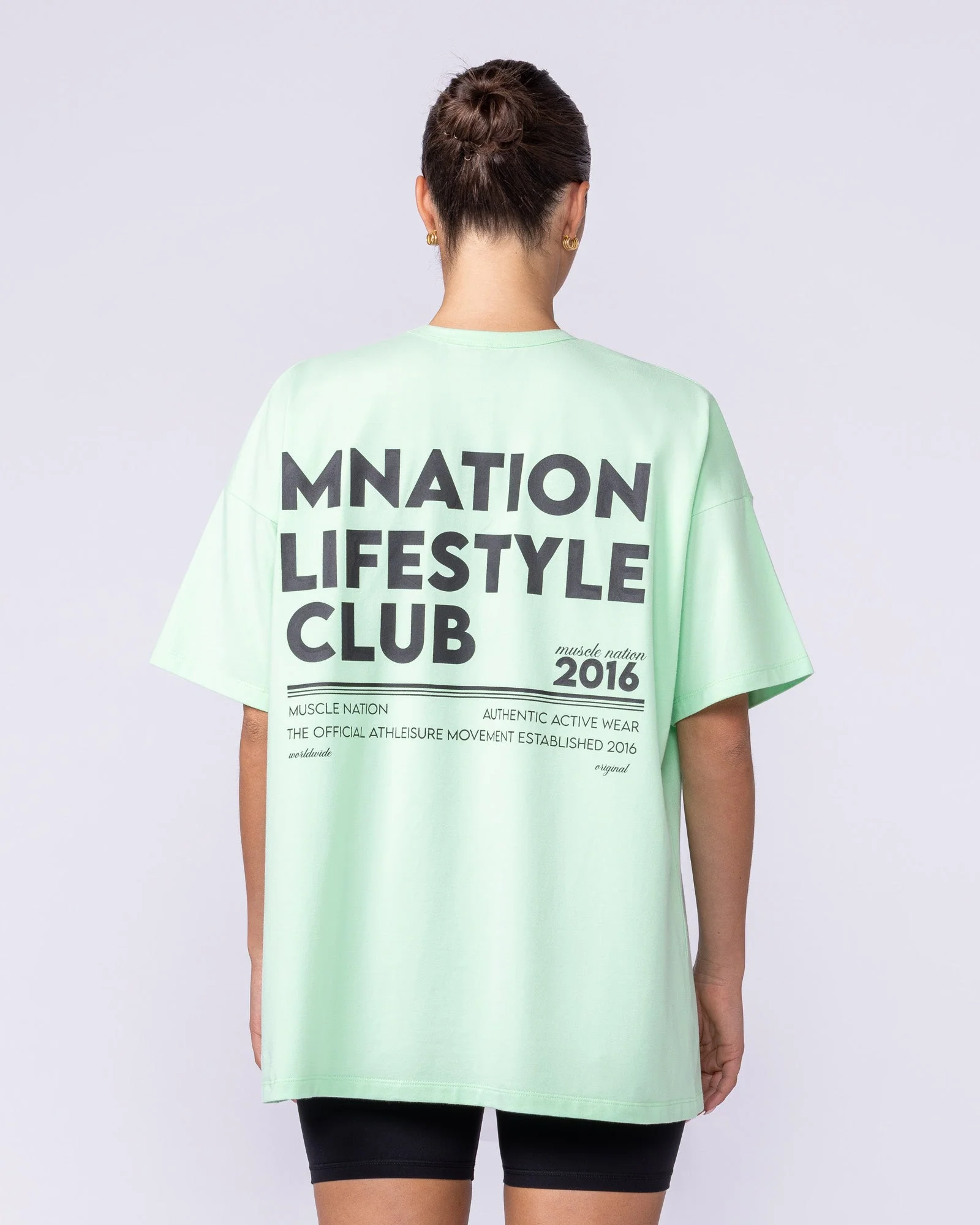Lifestyle Club Oversized Tee - Lime Splice - Image 4