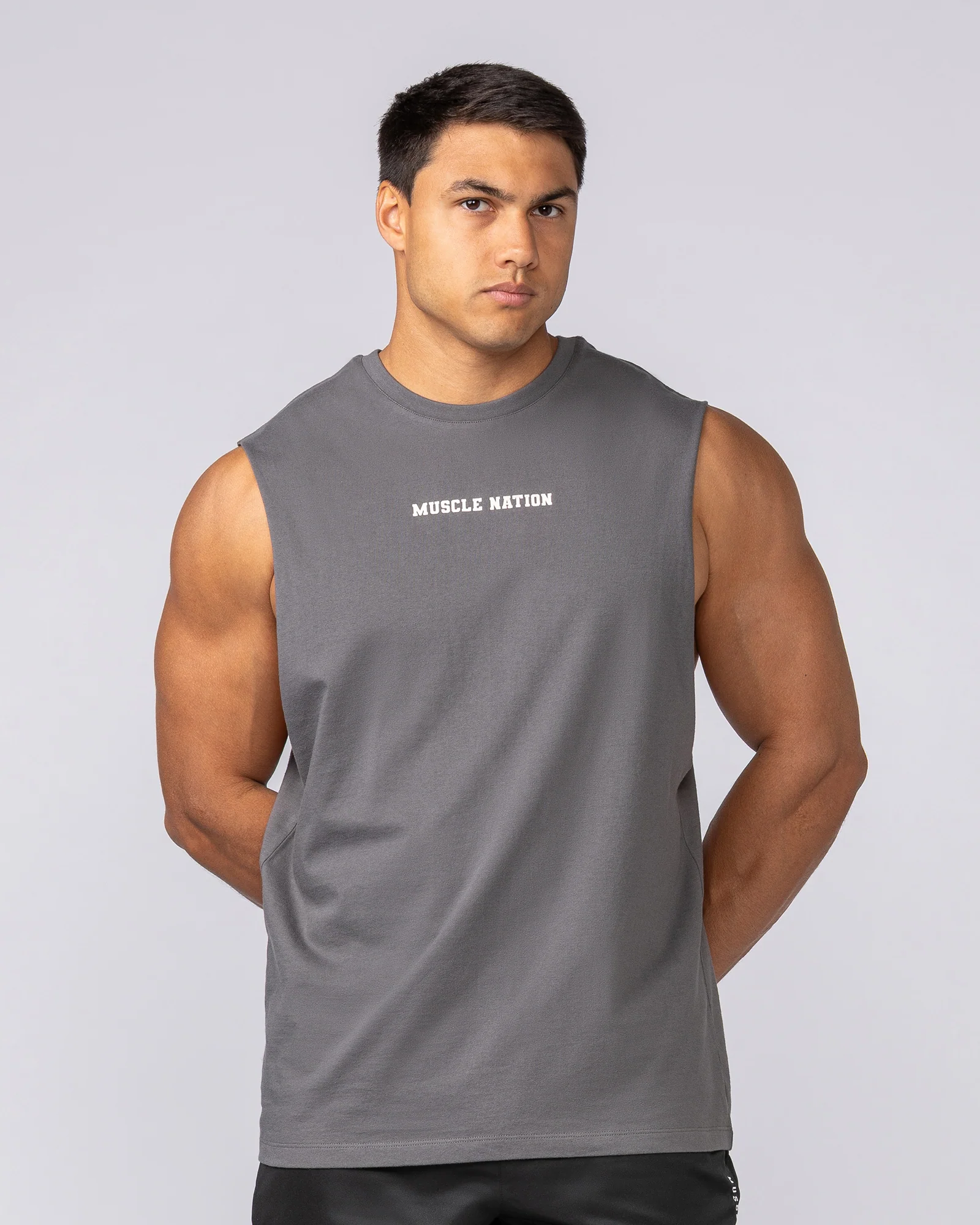 Lifting Club Drop Arm Tank - Gunmetal - Image 2