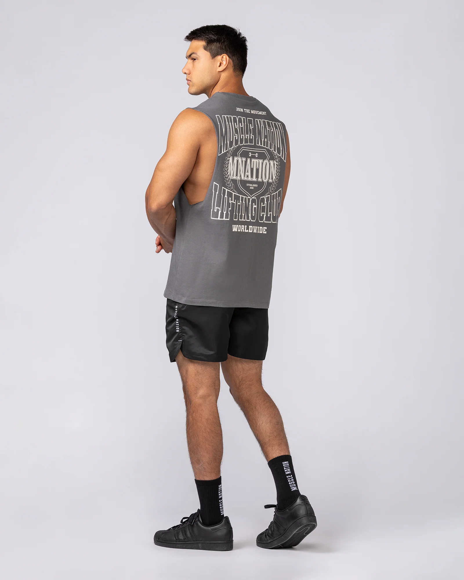 Lifting Club Drop Arm Tank - Gunmetal - Image 5
