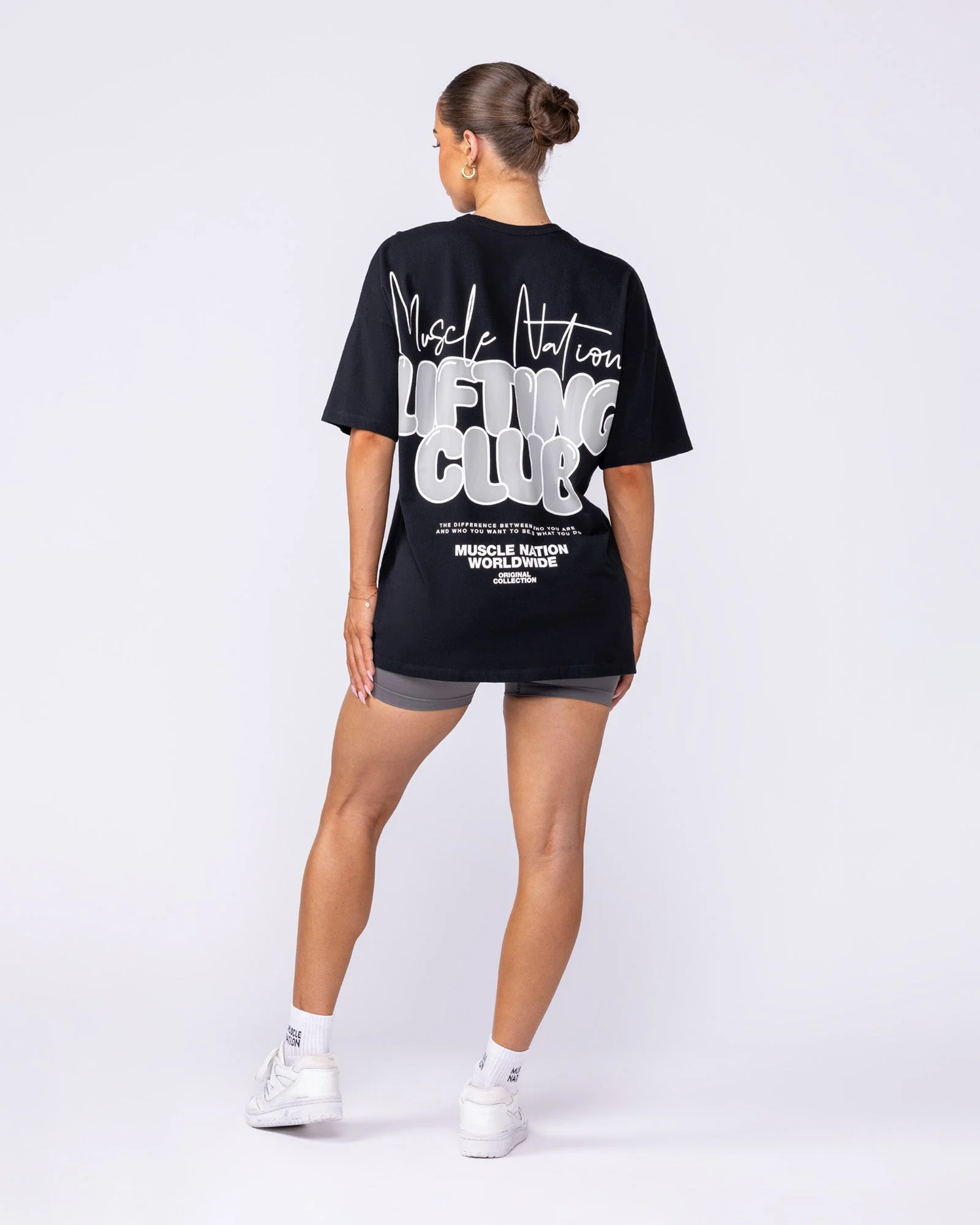 Lifting Club Oversized Tee - Black - Image 5