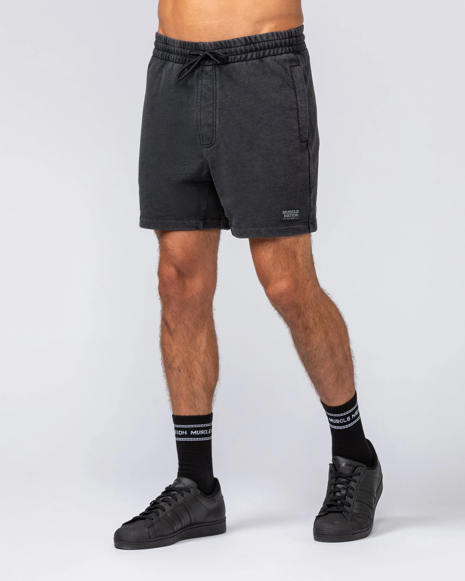 Loopback 5" Sweat Shorts - Washed Black - Image 3
