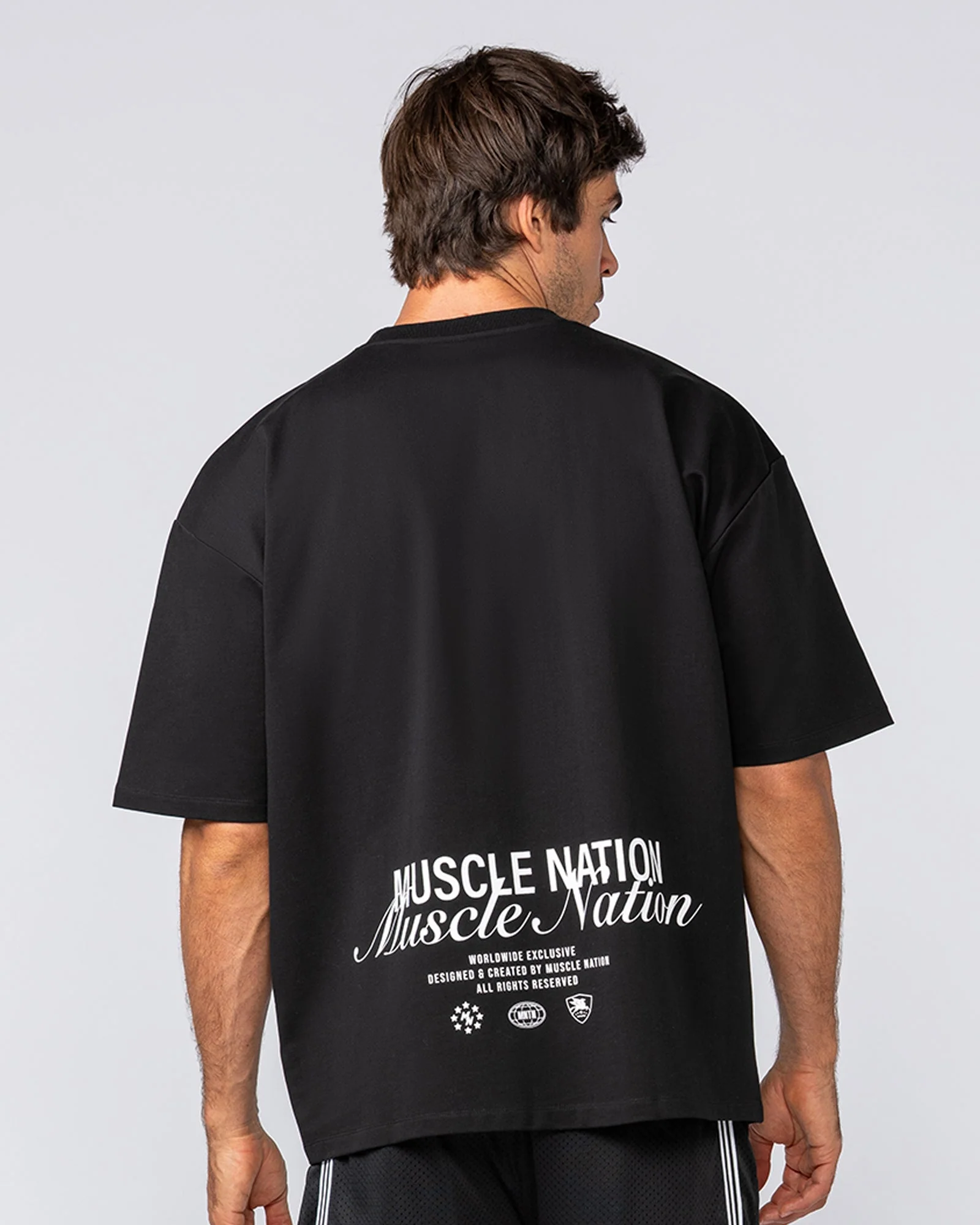 Loopback Oversized Tee - Black - Image 3