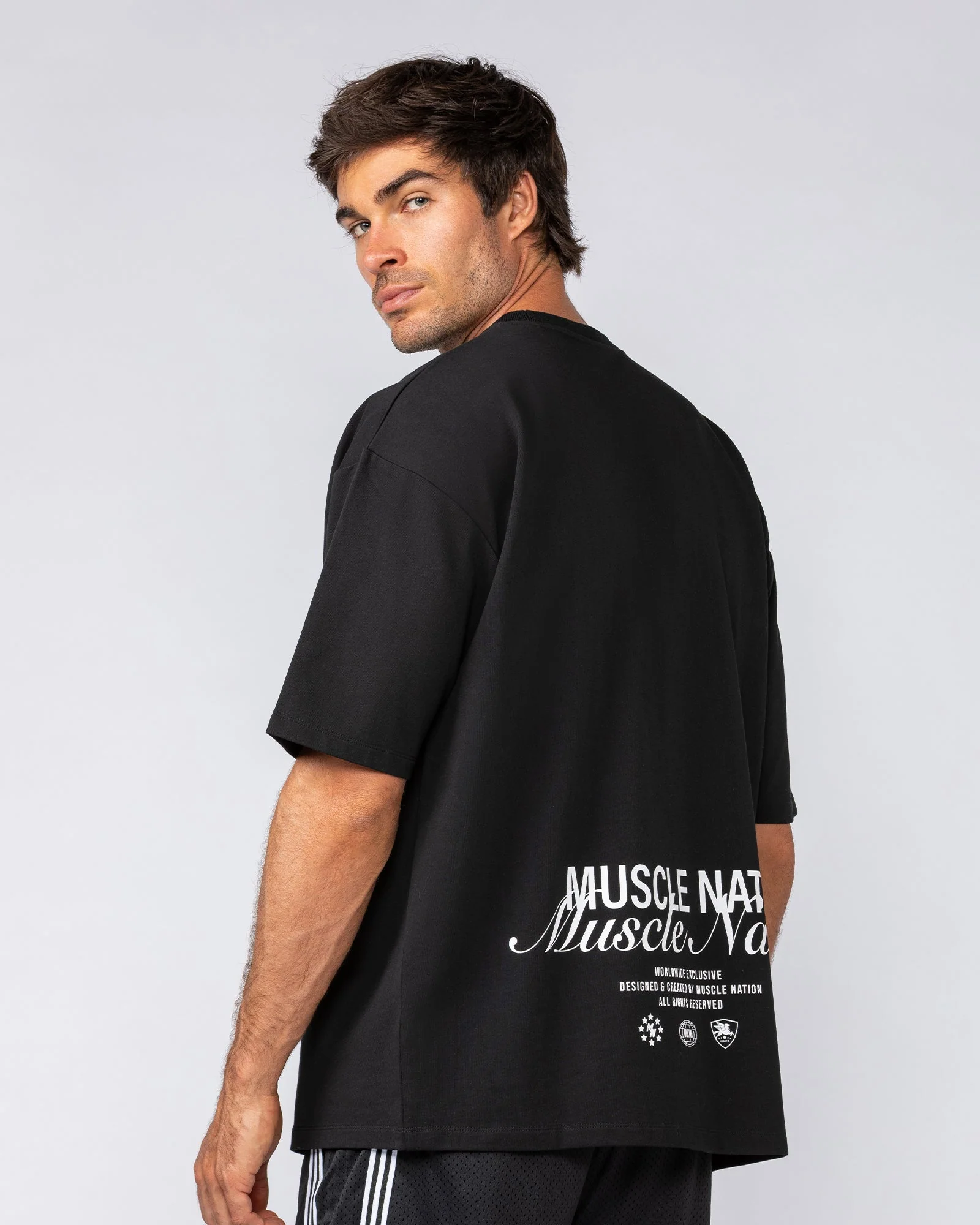 Loopback Oversized Tee - Black - Image 5