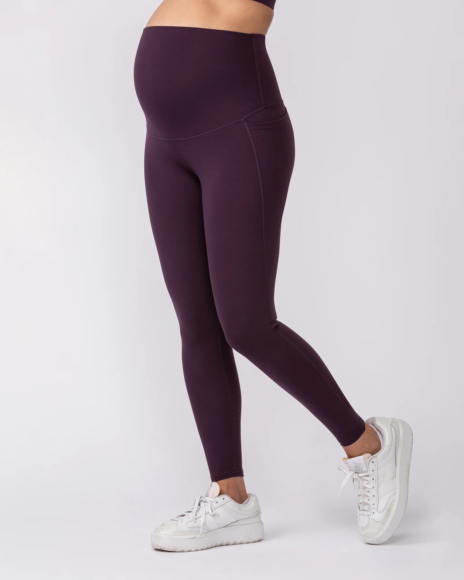 Maternity Everyday Pocket Leggings - Midnight Plum