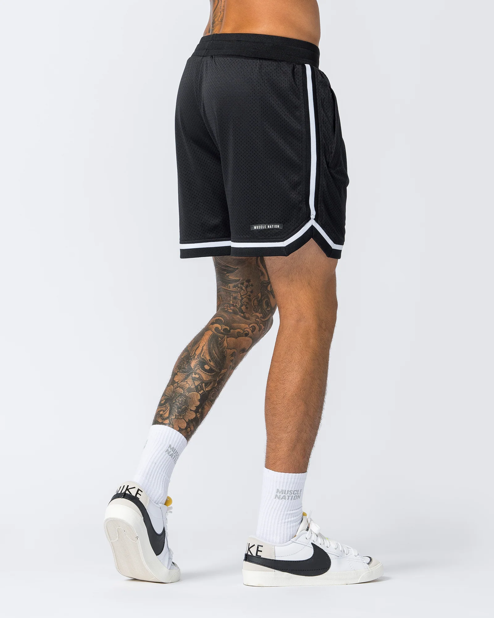 Mens 5" Basketball Shorts - Black - Image 4