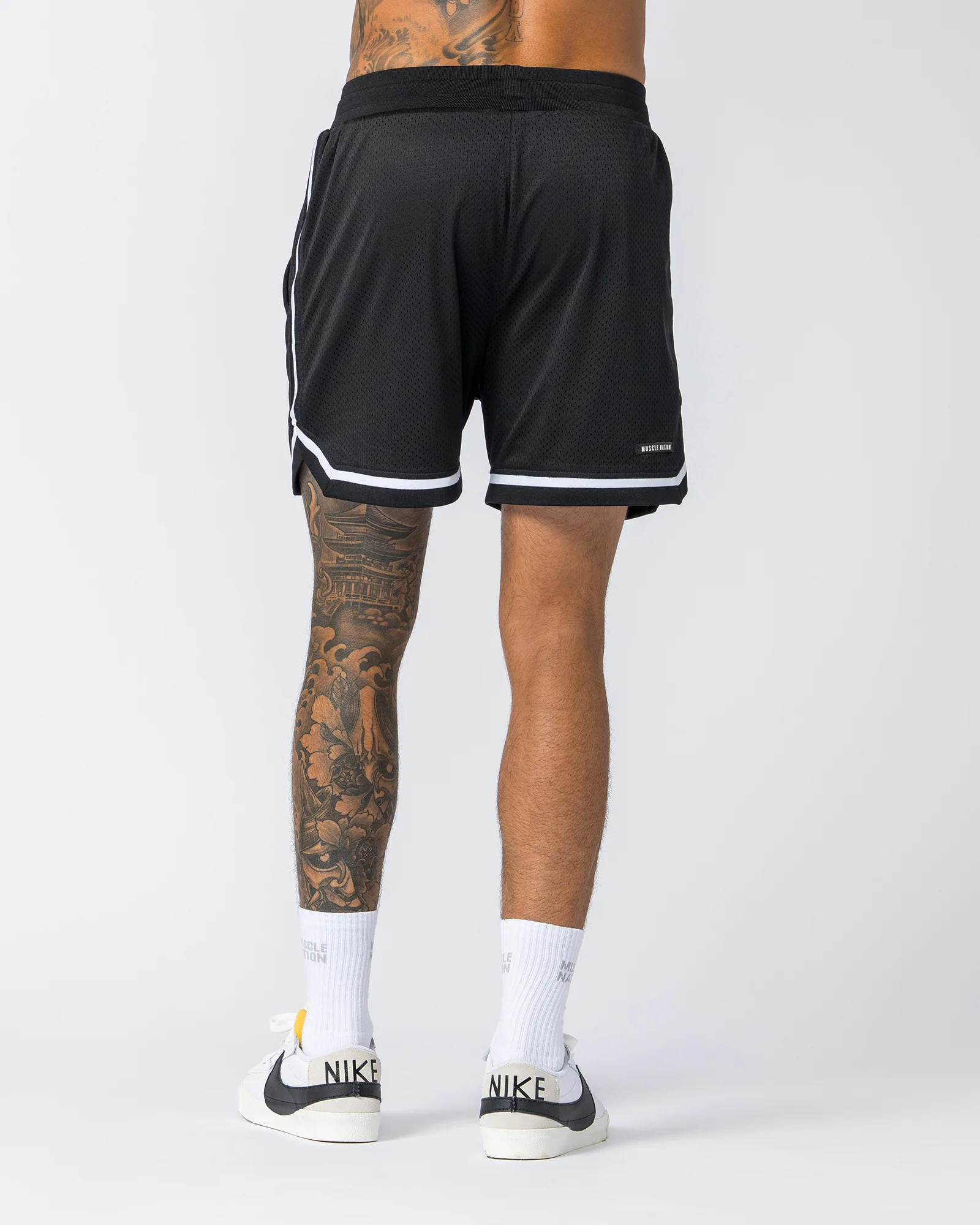 Mens 5" Basketball Shorts - Black - Image 5