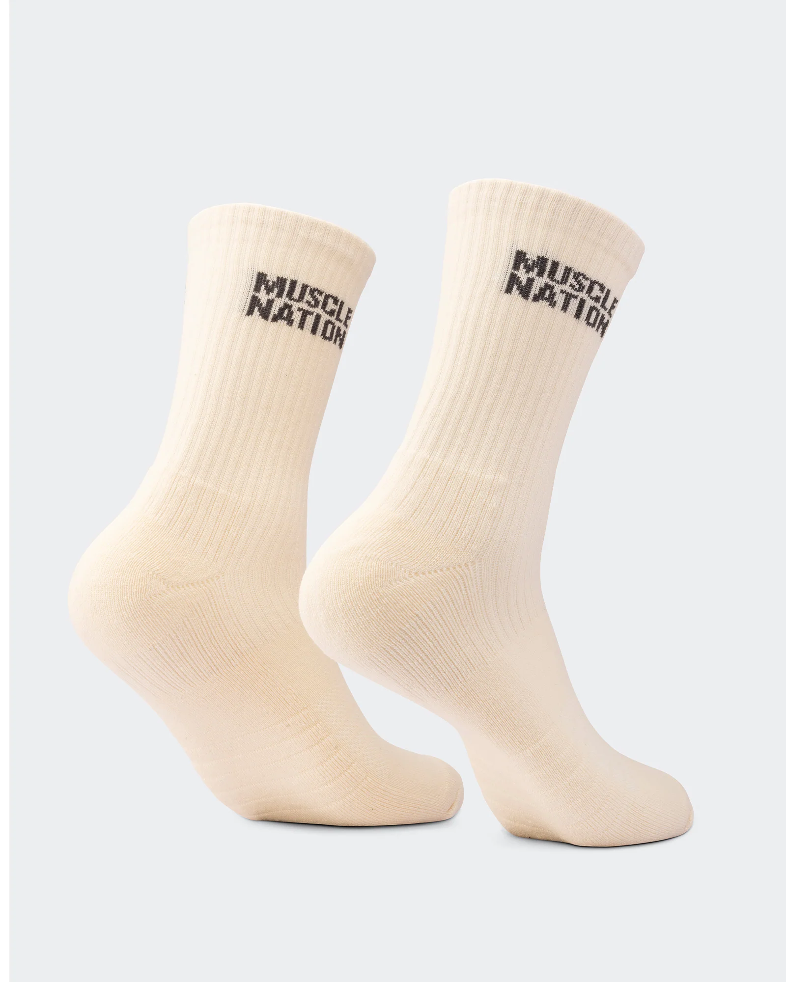Mens Essential Crew Socks (2x Pack) - Taupe / Dew - Image 7