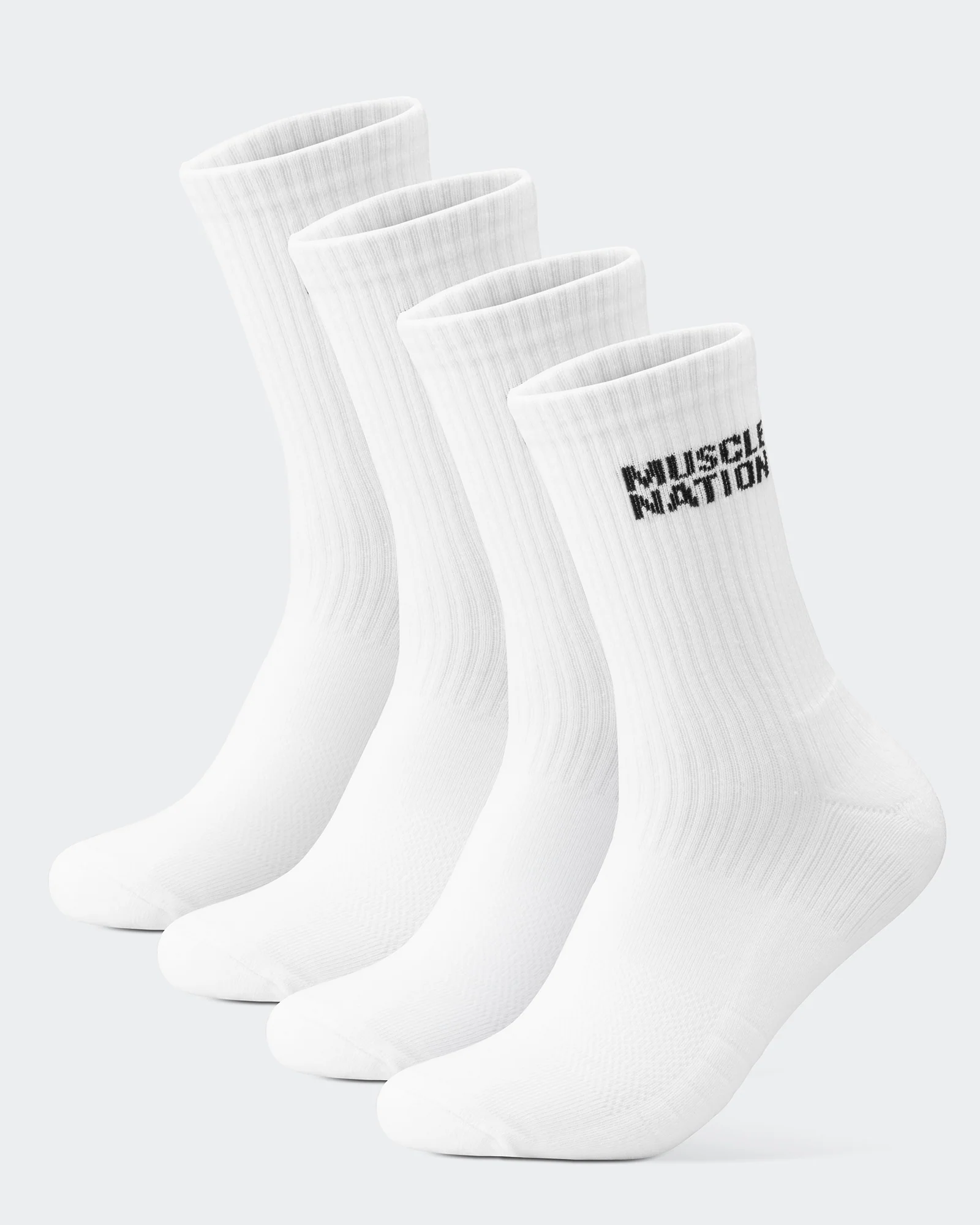 Mens Essential Crew Socks (2x Pack) - White
