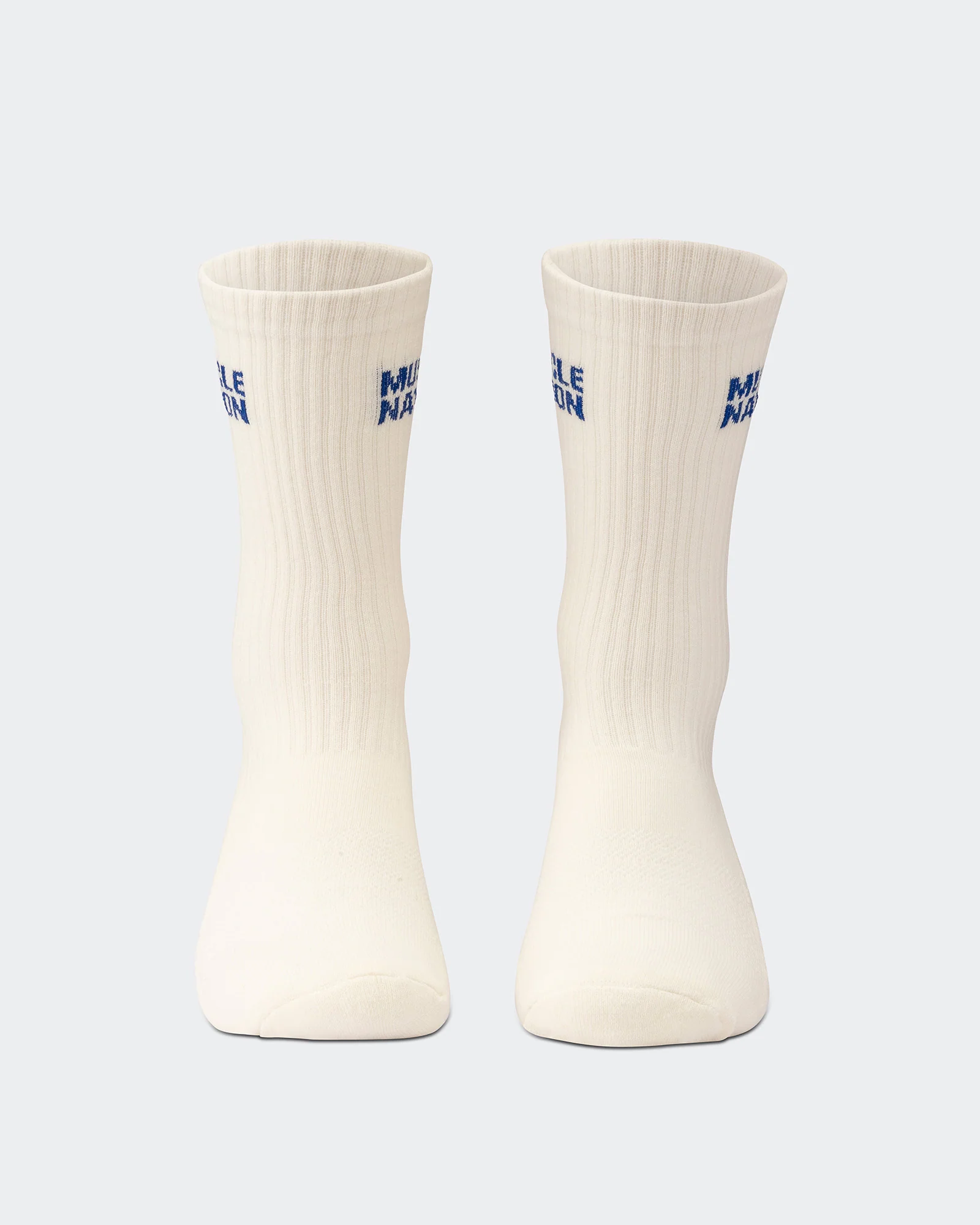 Mens Essential Crew Socks (3x Pack) - Navy / Hawaiian Blue / Off White - Image 3