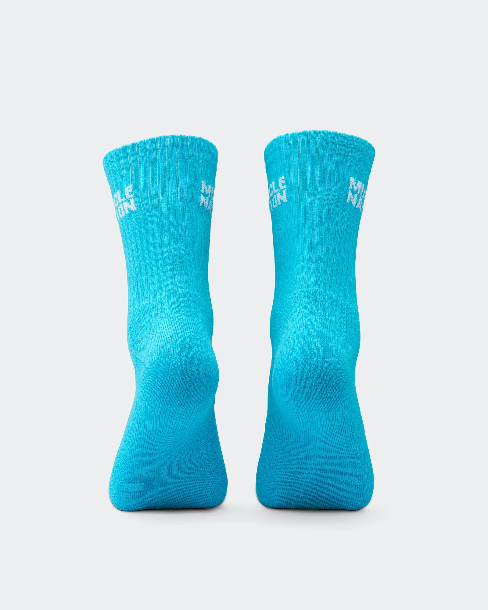 Mens Essential Crew Socks (3x Pack) - Navy / Hawaiian Blue / Off White - Image 5
