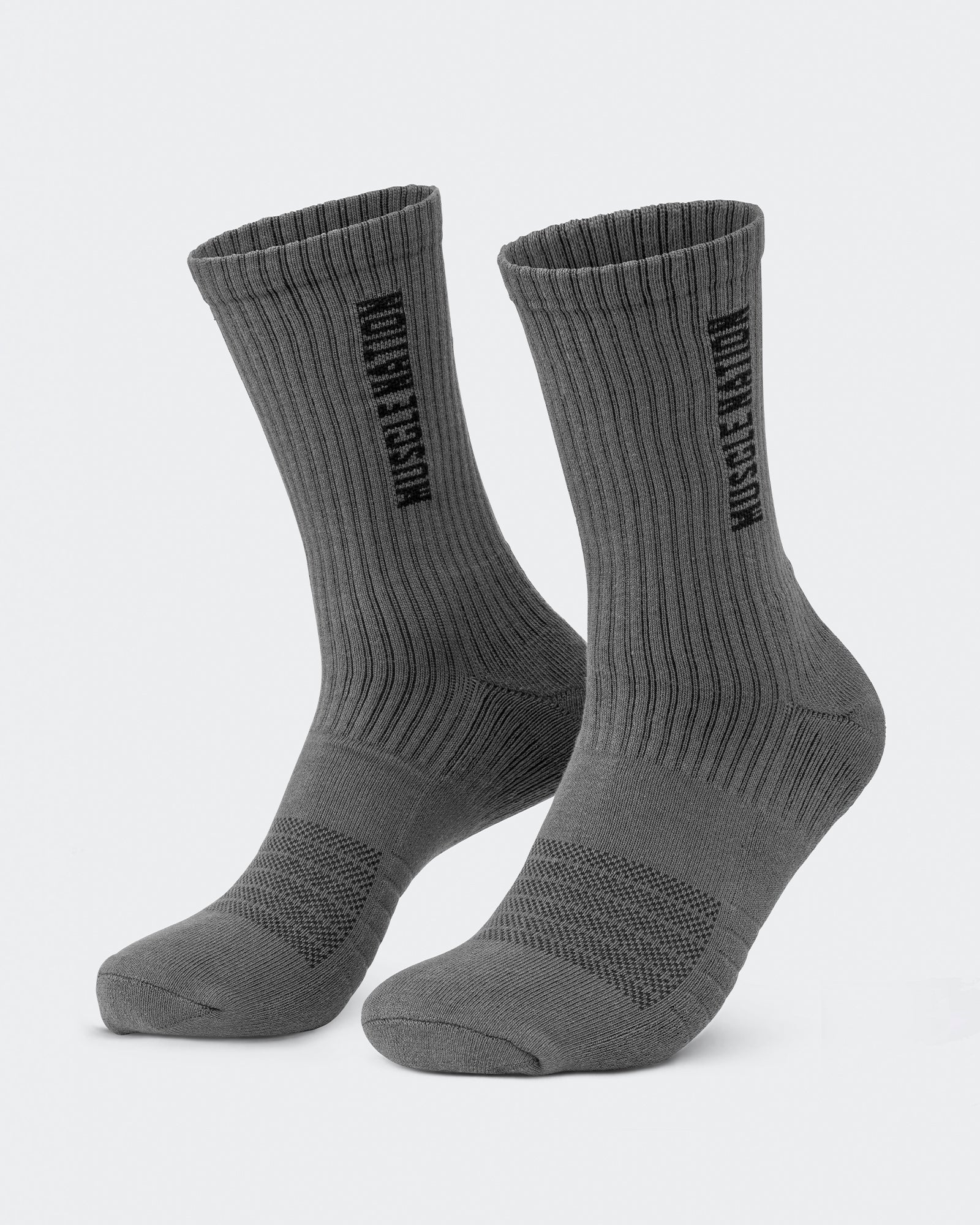 Mens Linear Crew Sock (2x Pack) - Charcoal - Image 3