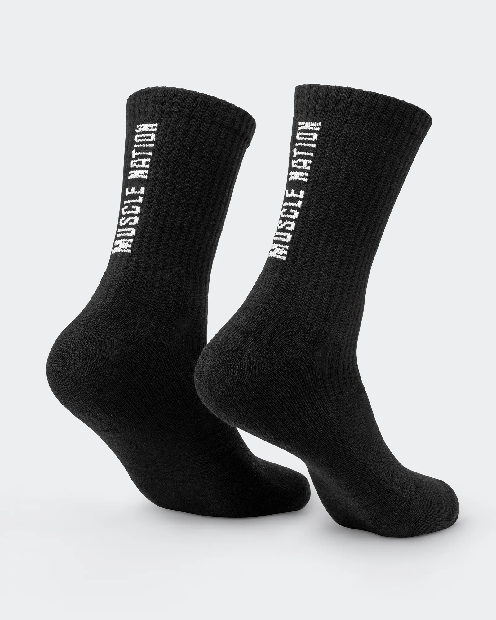 Mens Trainer Crew Sock - 2Pack Black /White Multi - Image 2