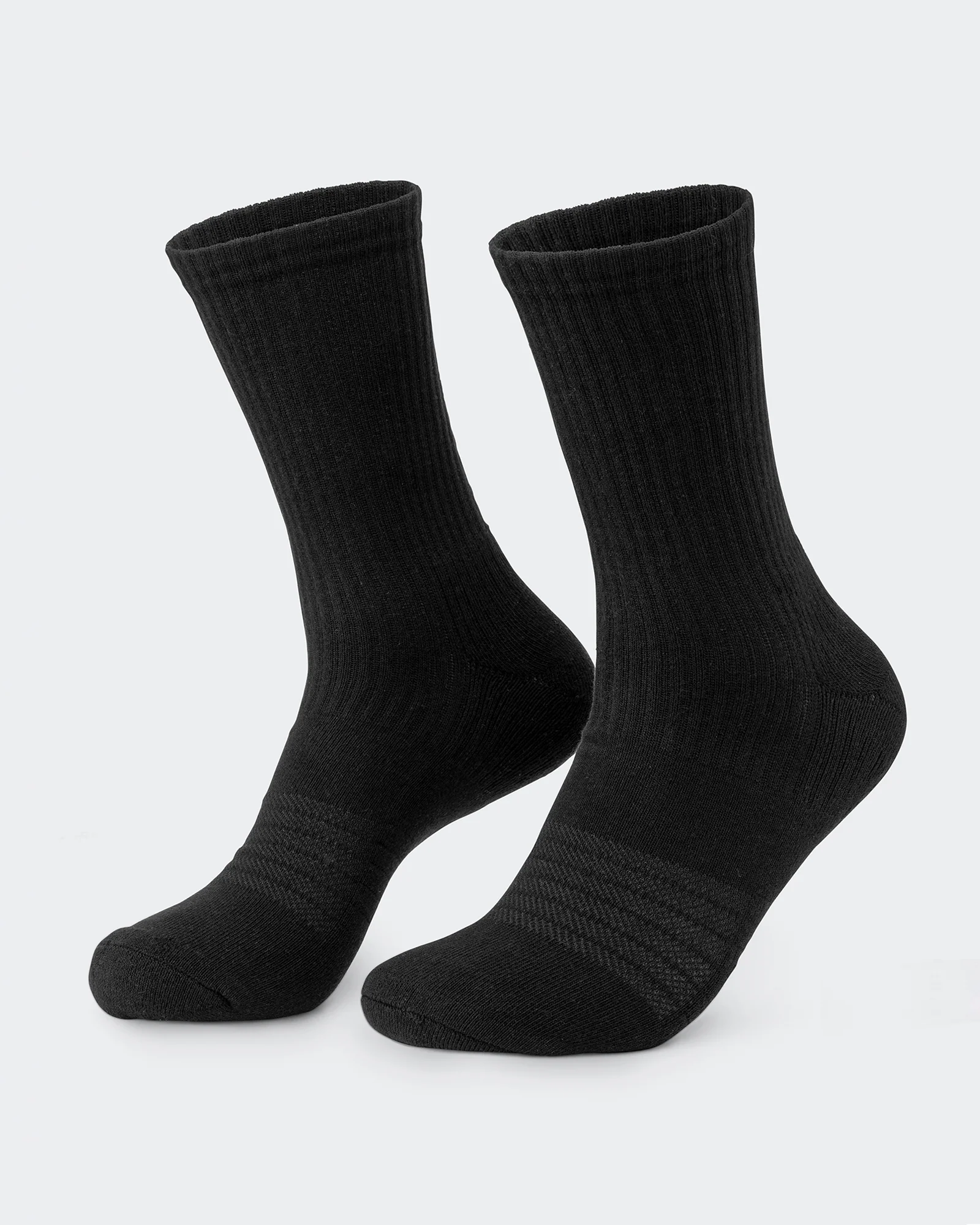 Mens Trainer Crew Sock - 2Pack Black /White Multi - Image 4