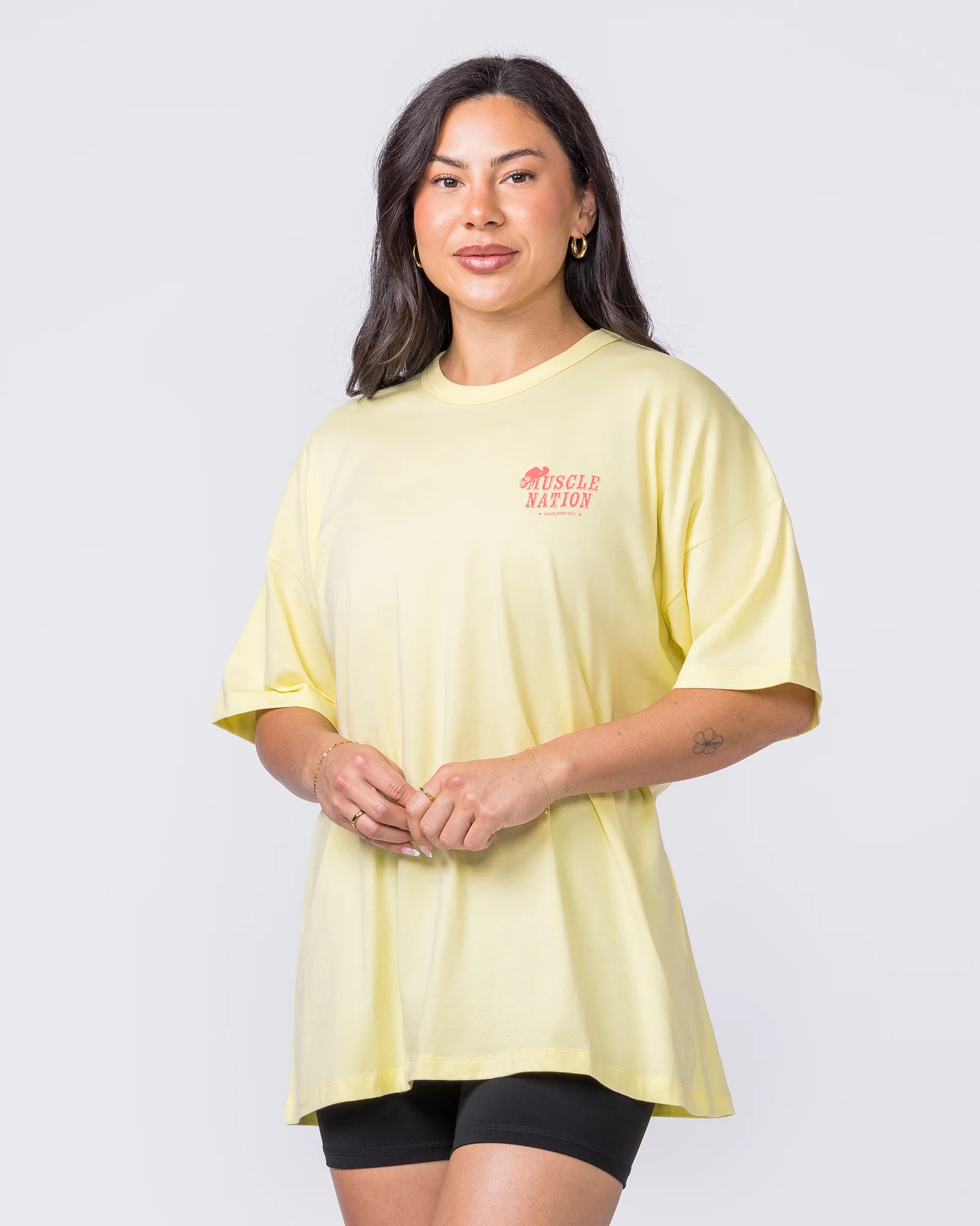 Meowdy Partner Oversized Tee - Limoncello - Image 3