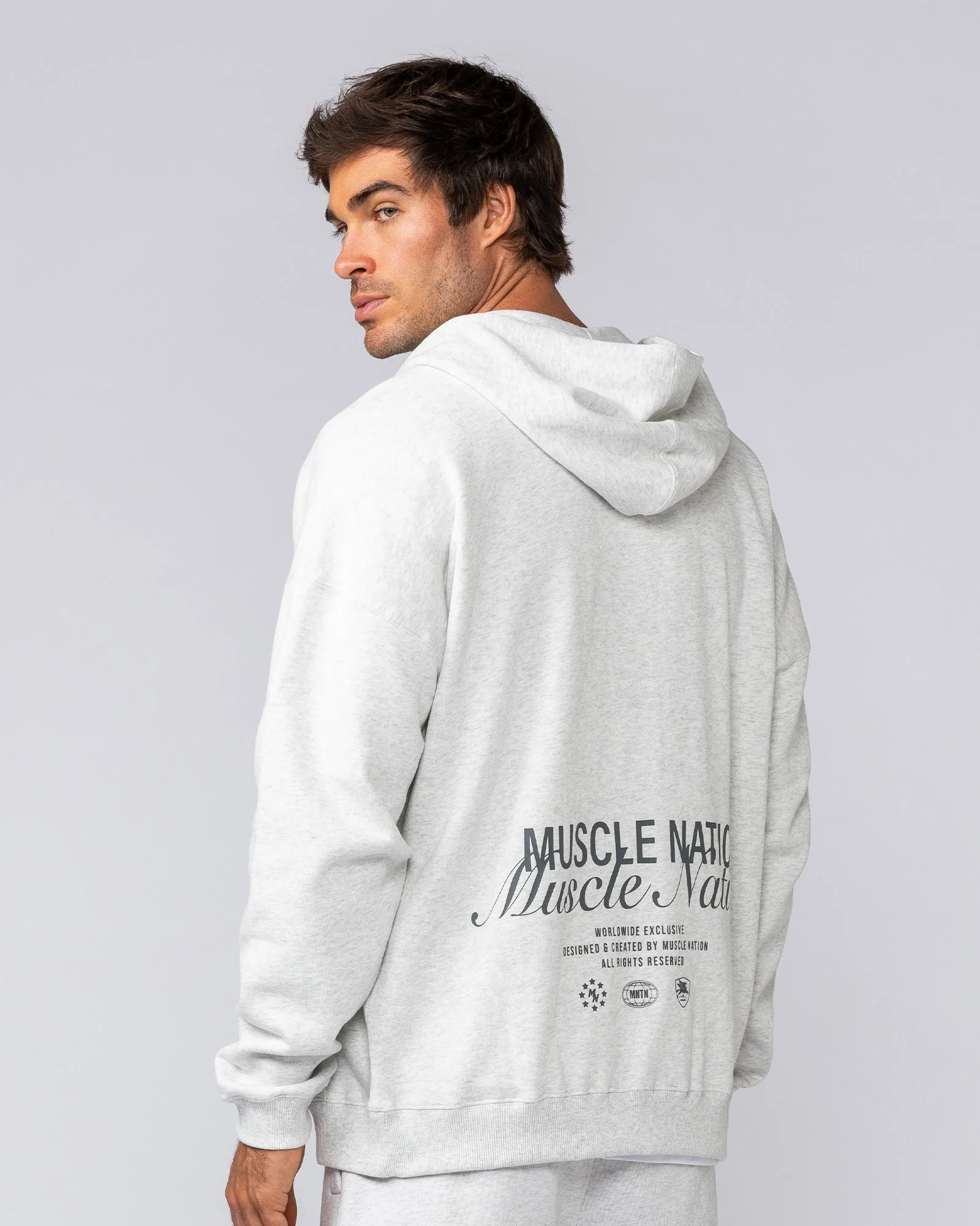 MN Classic Zip Through - Snow Grey Marl - Image 4
