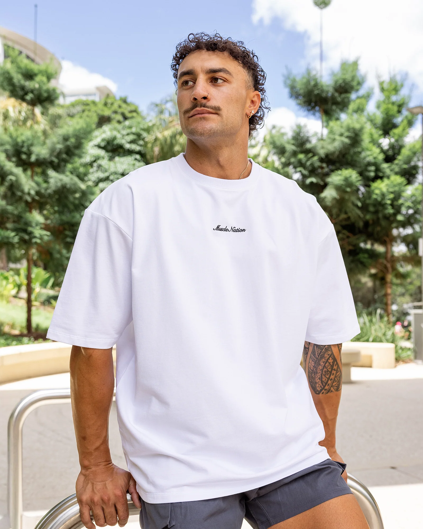 MN Loopback Oversized Tee - White