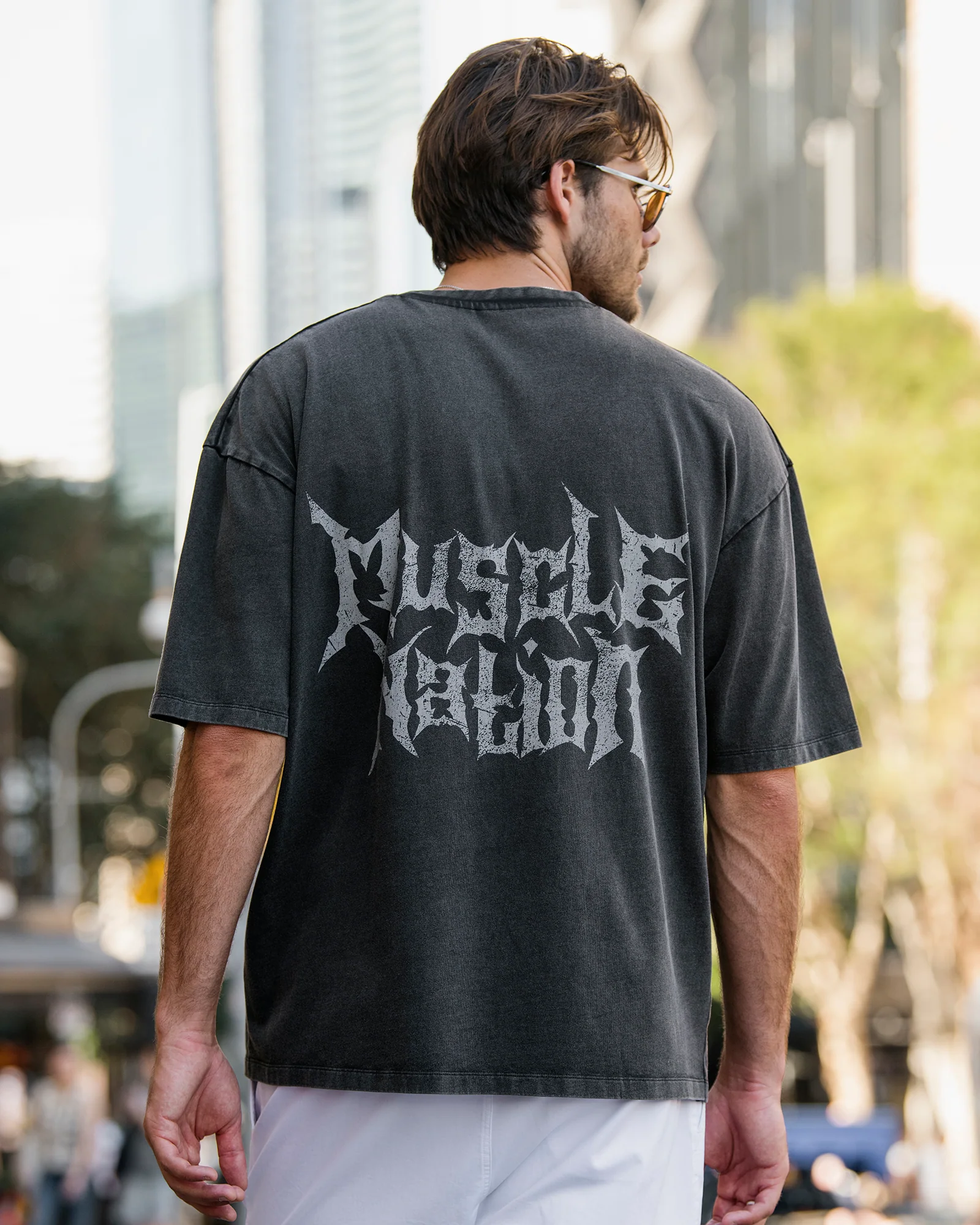 Metal Oversized Vintage Tee - Washed Black