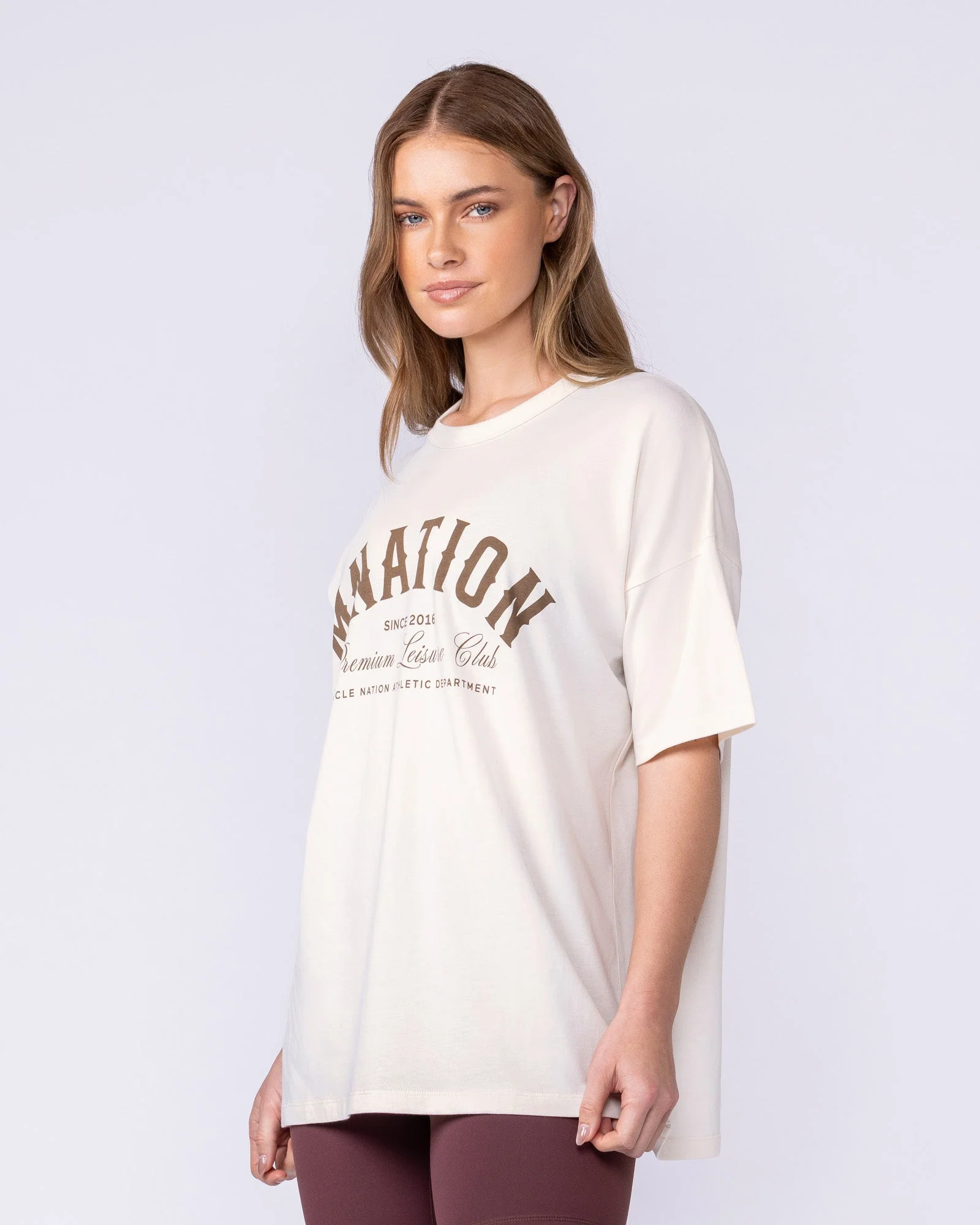MN Saloon Oversized Tee - Travertine - Image 3