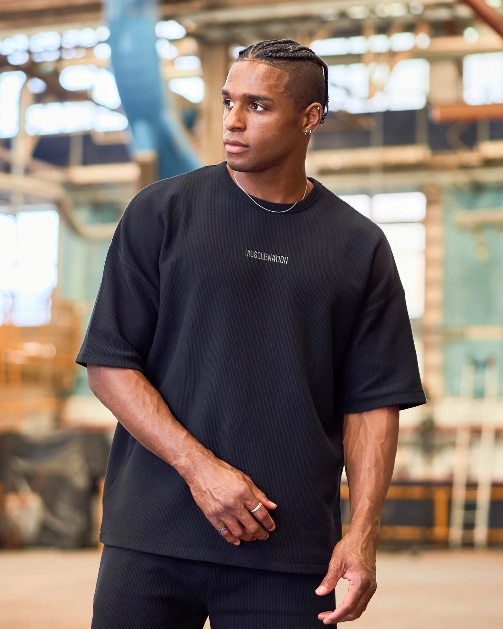 Oversized Jersey Tee - Black