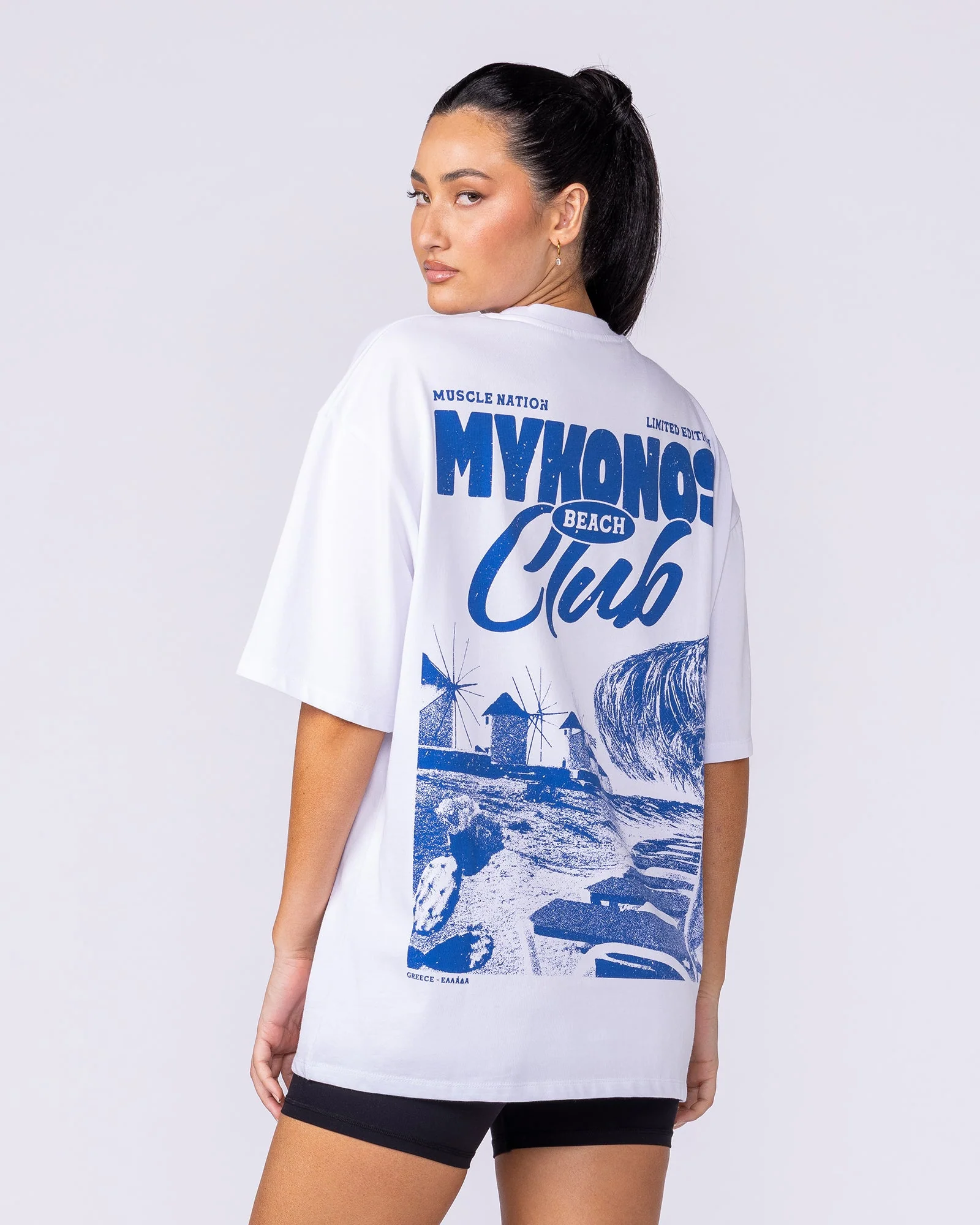 Mykonos Oversized Tee - White - Image 7