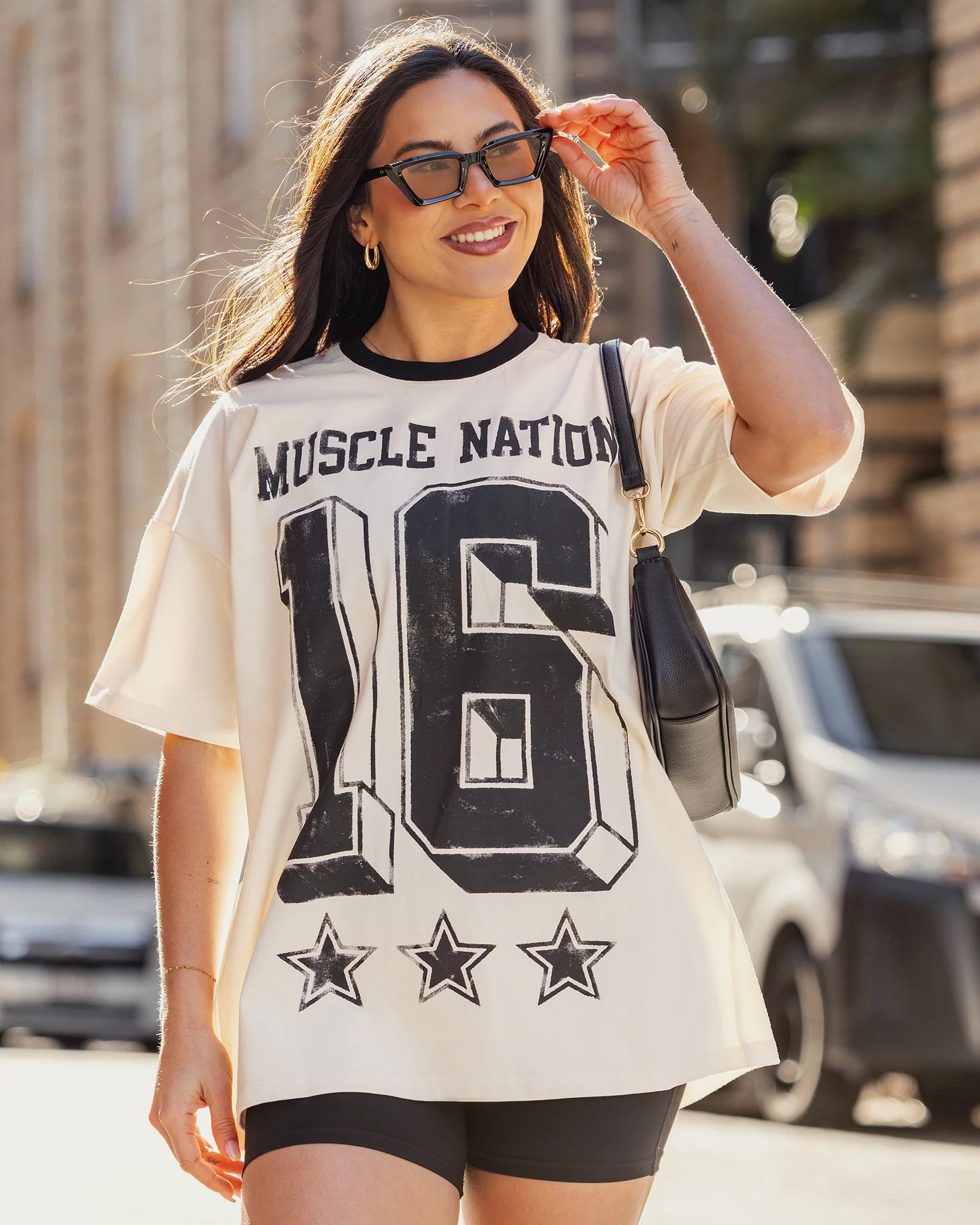 Numero Oversized Tee - Travertine