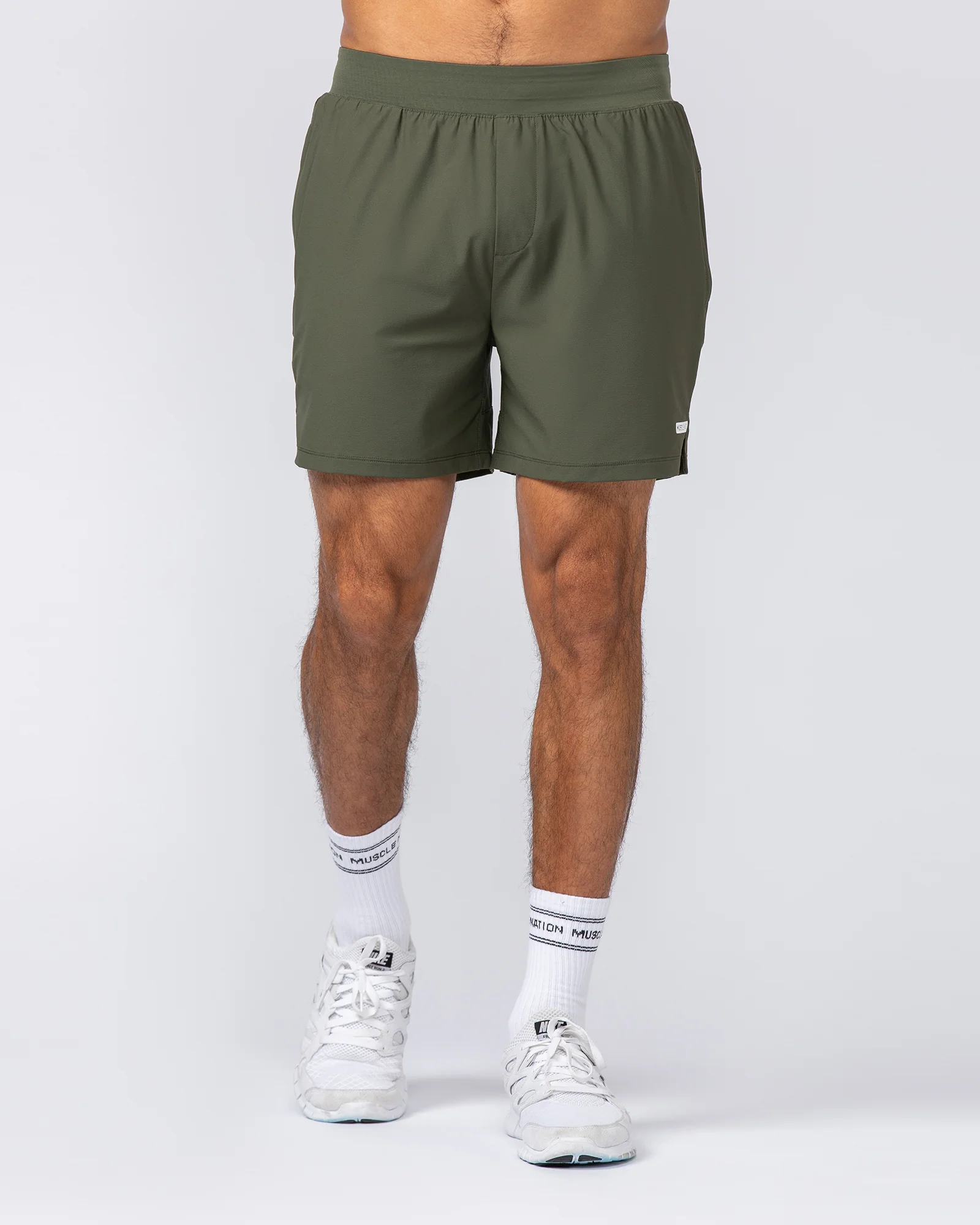 On Repeat Training 5" Shorts - Dark Khaki - Image 2