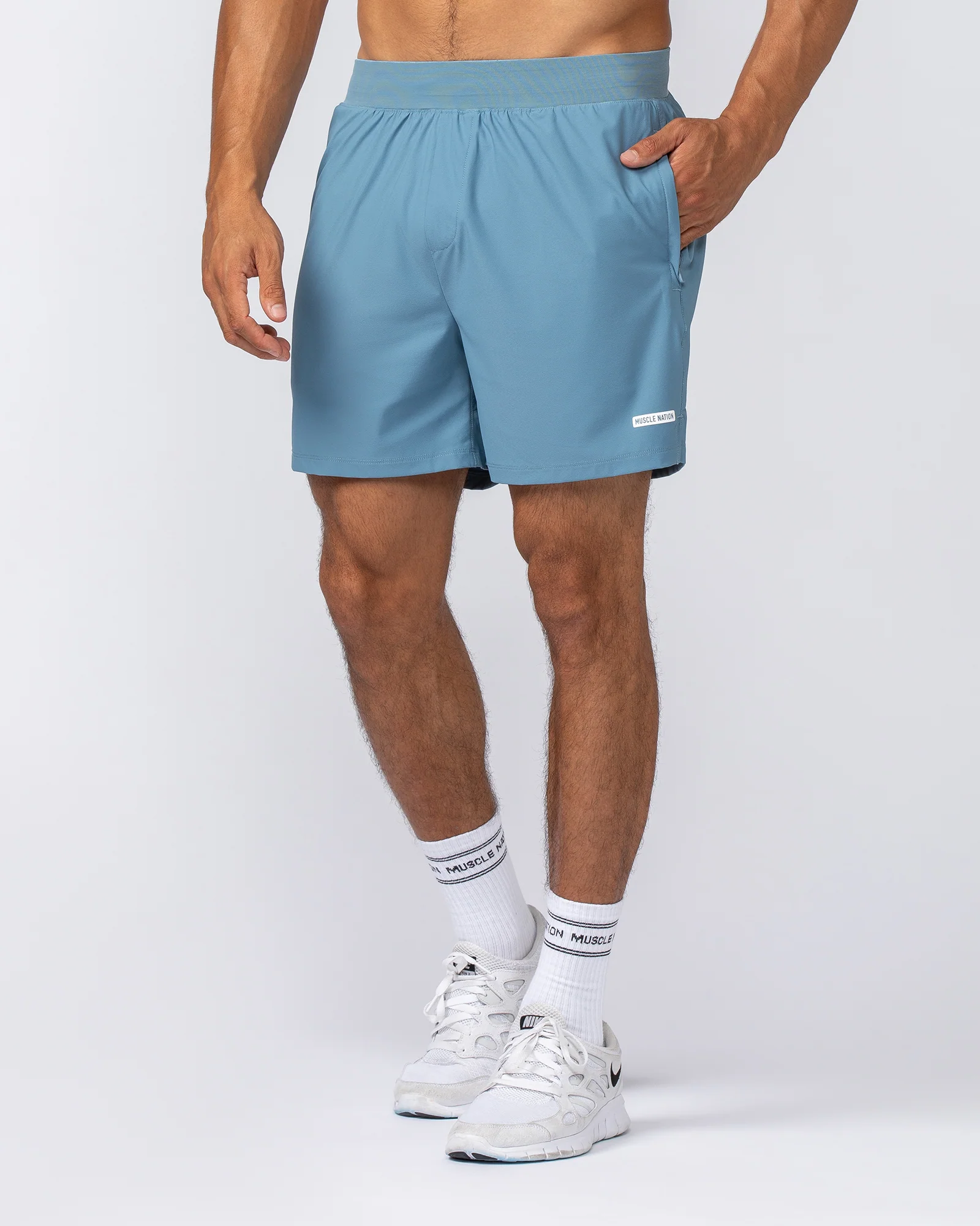 On Repeat Training 5" Shorts - Pale Thunder - Image 2