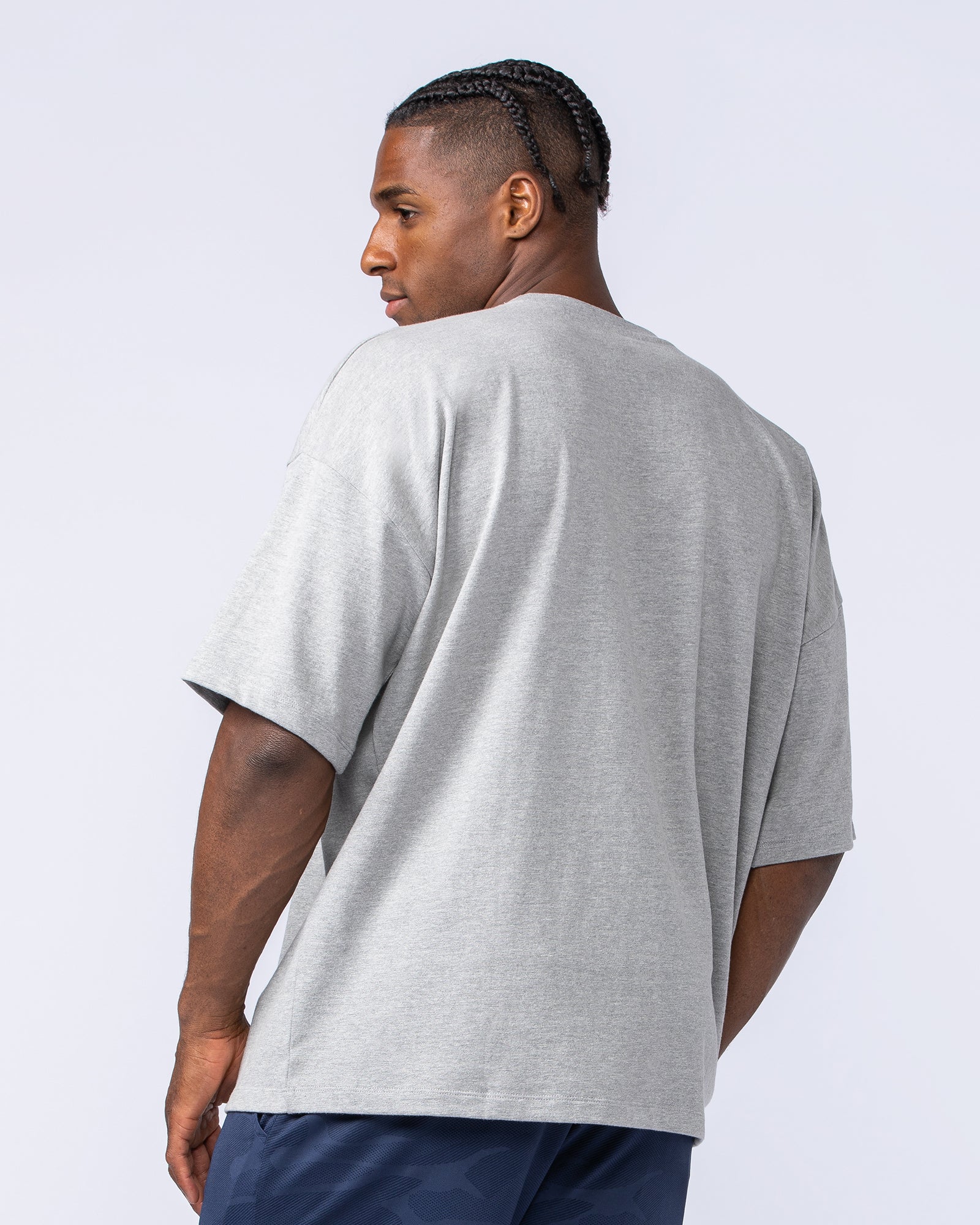 Original Oversized Boxy Tee - Grey Marl - Image 4