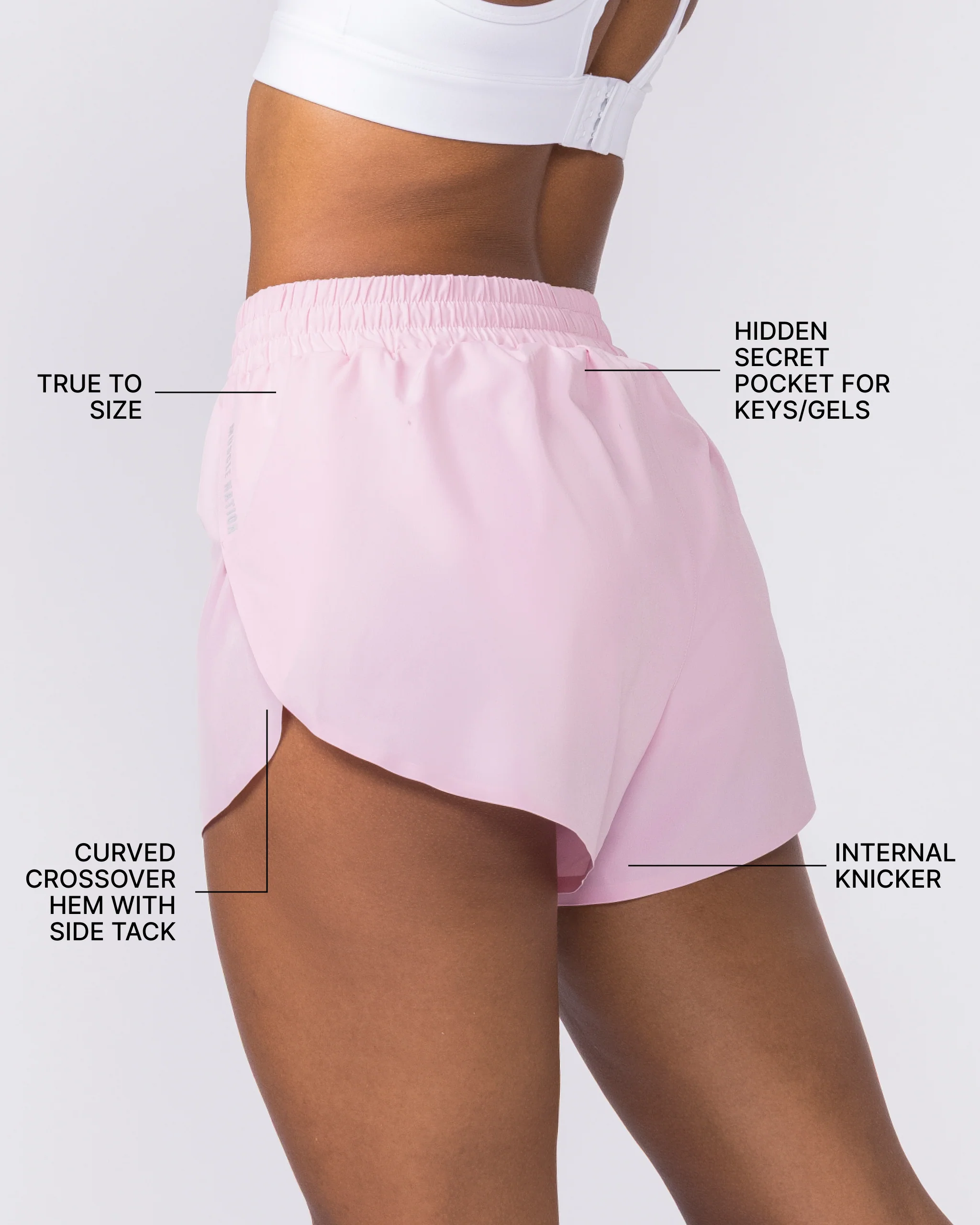 Pace High-Waisted Run Shorts - Blossom - Image 4