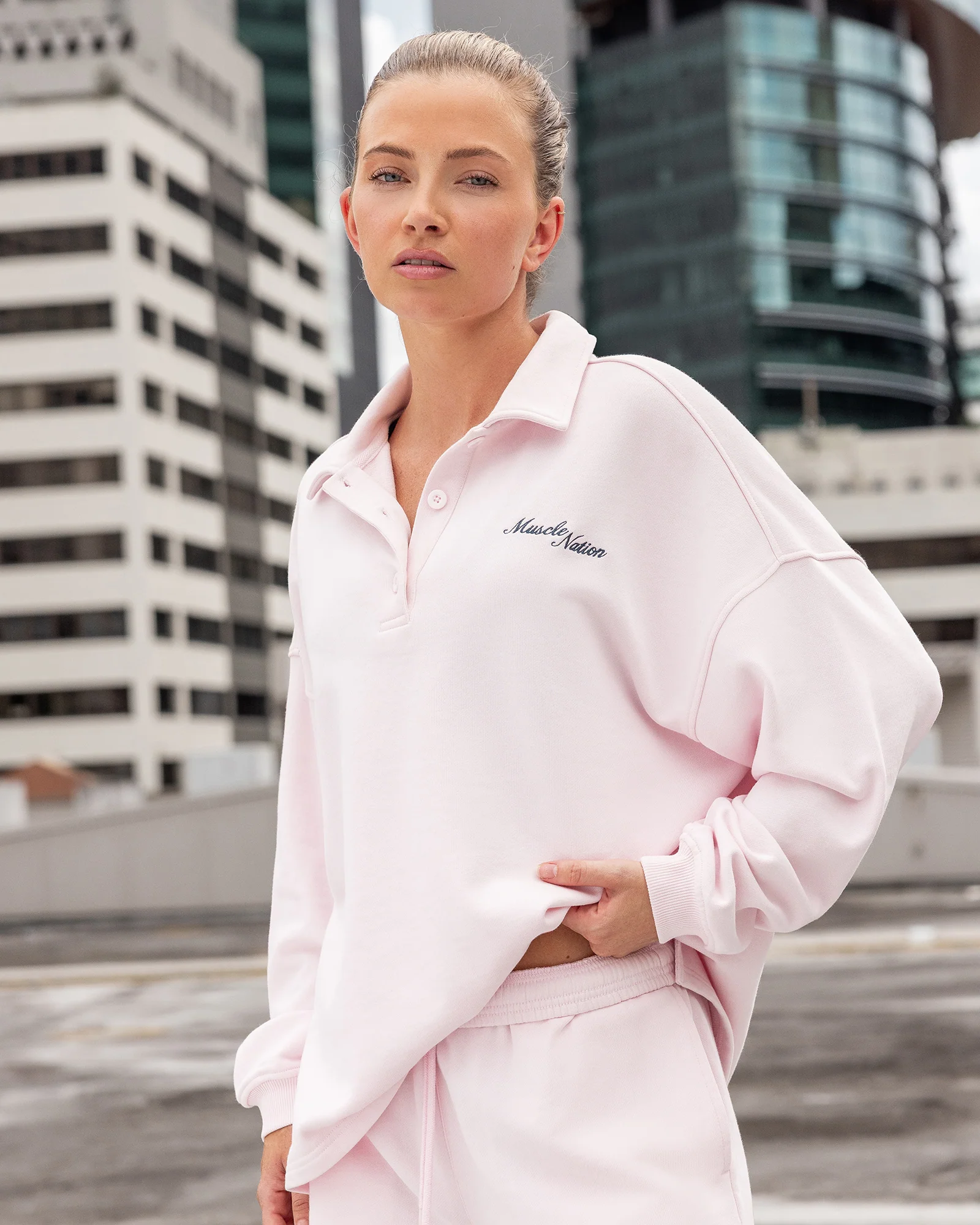 Polo Relaxed Pullover - Babydoll