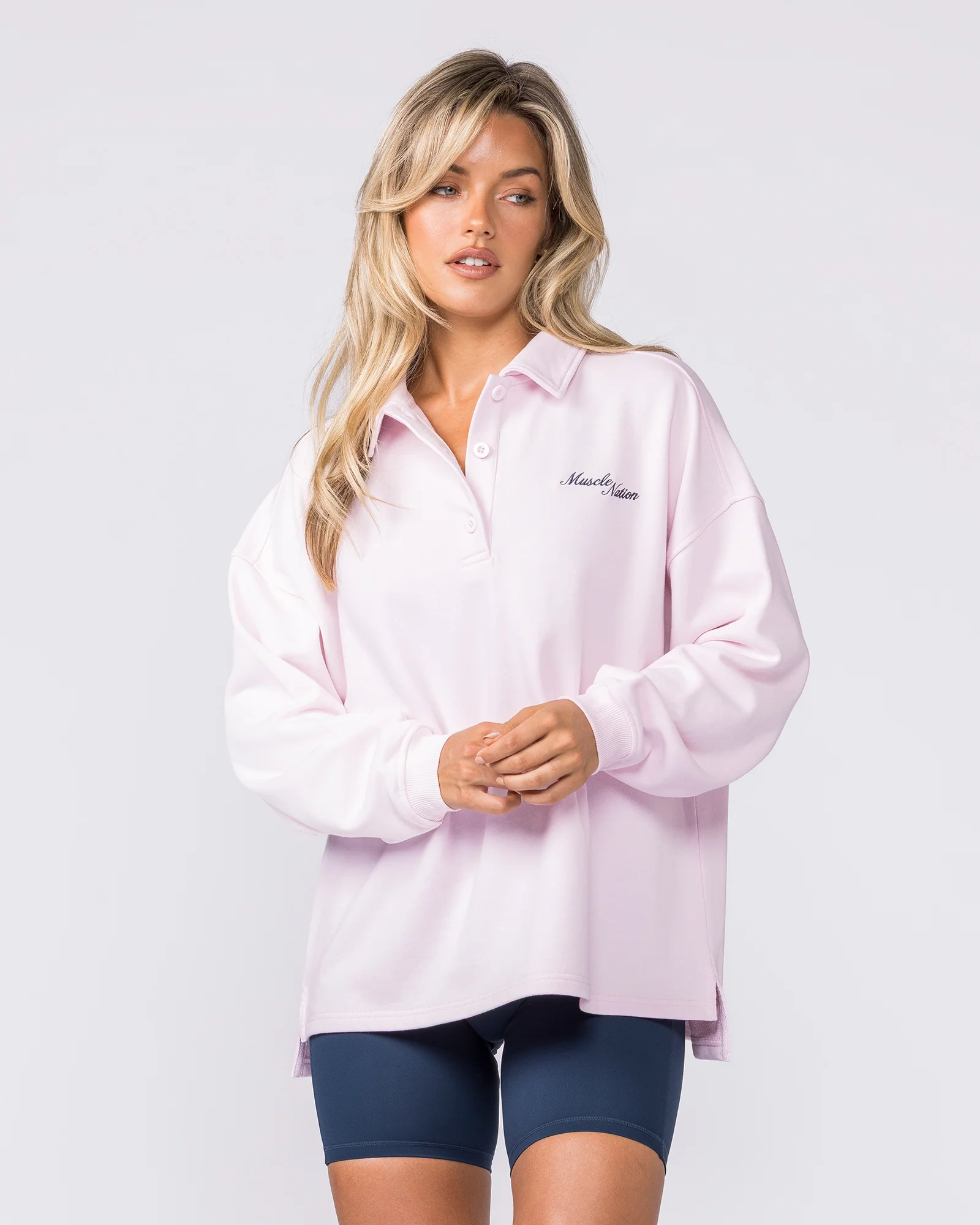 Polo Relaxed Pullover - Babydoll - Image 3