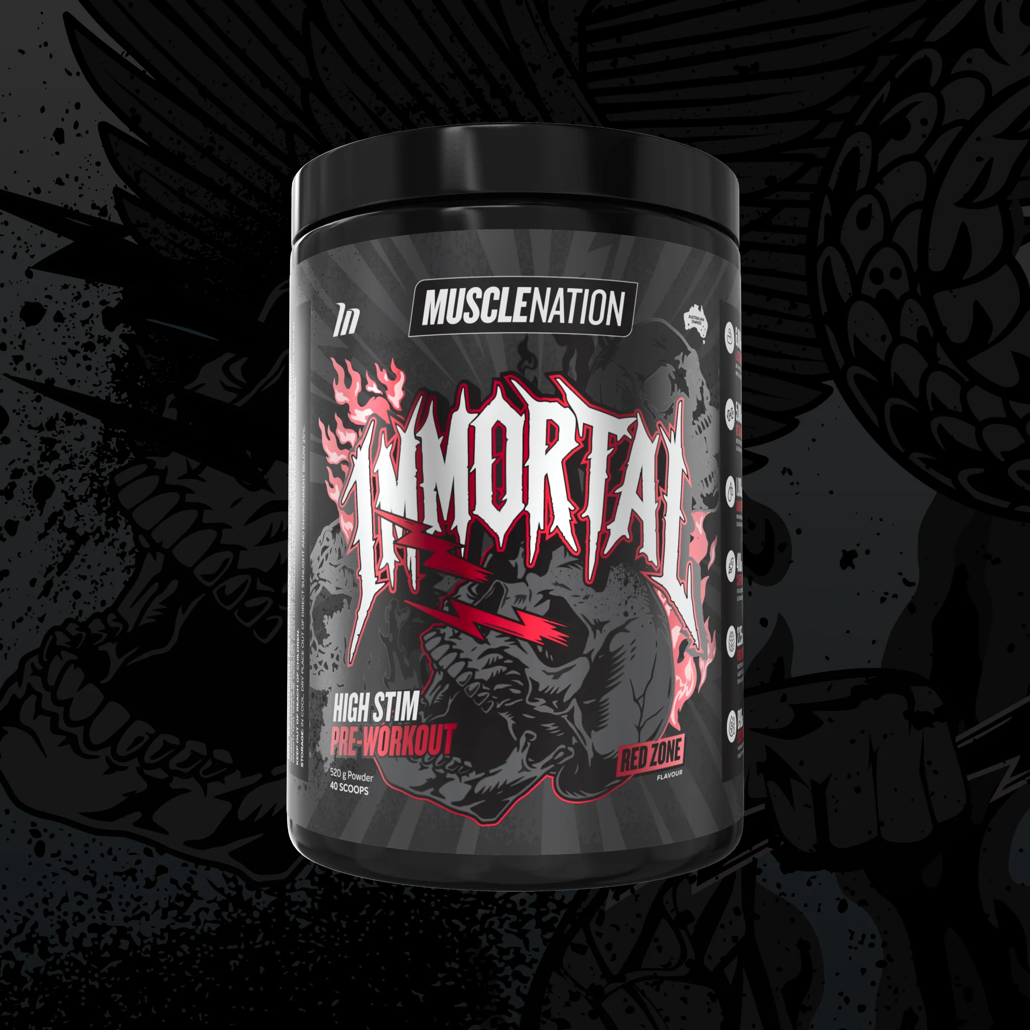 IMMORTAL Pre-Workout - Red Zone - 40 serves