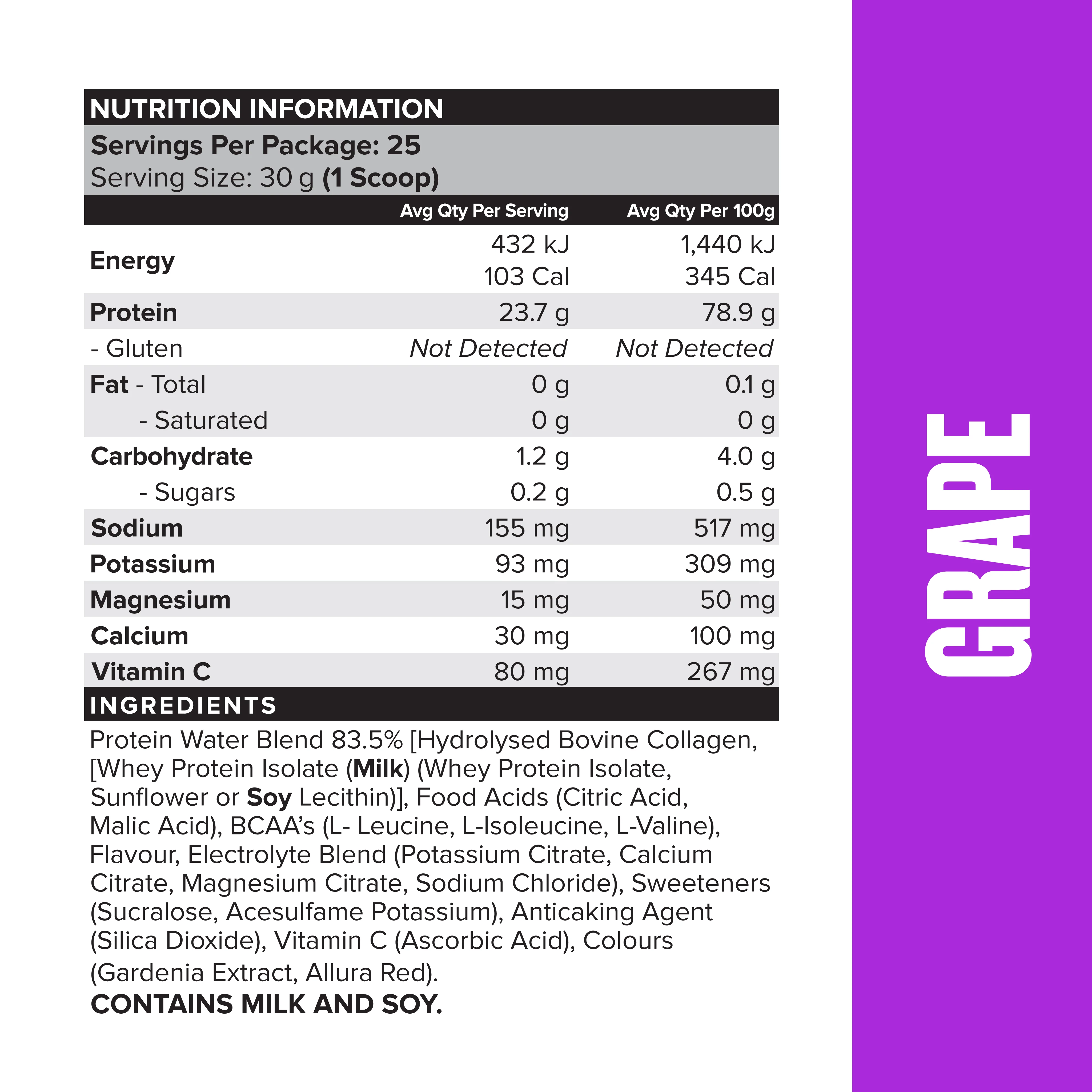 PROTEIN WATER - Grape - 25 serves - Image 3