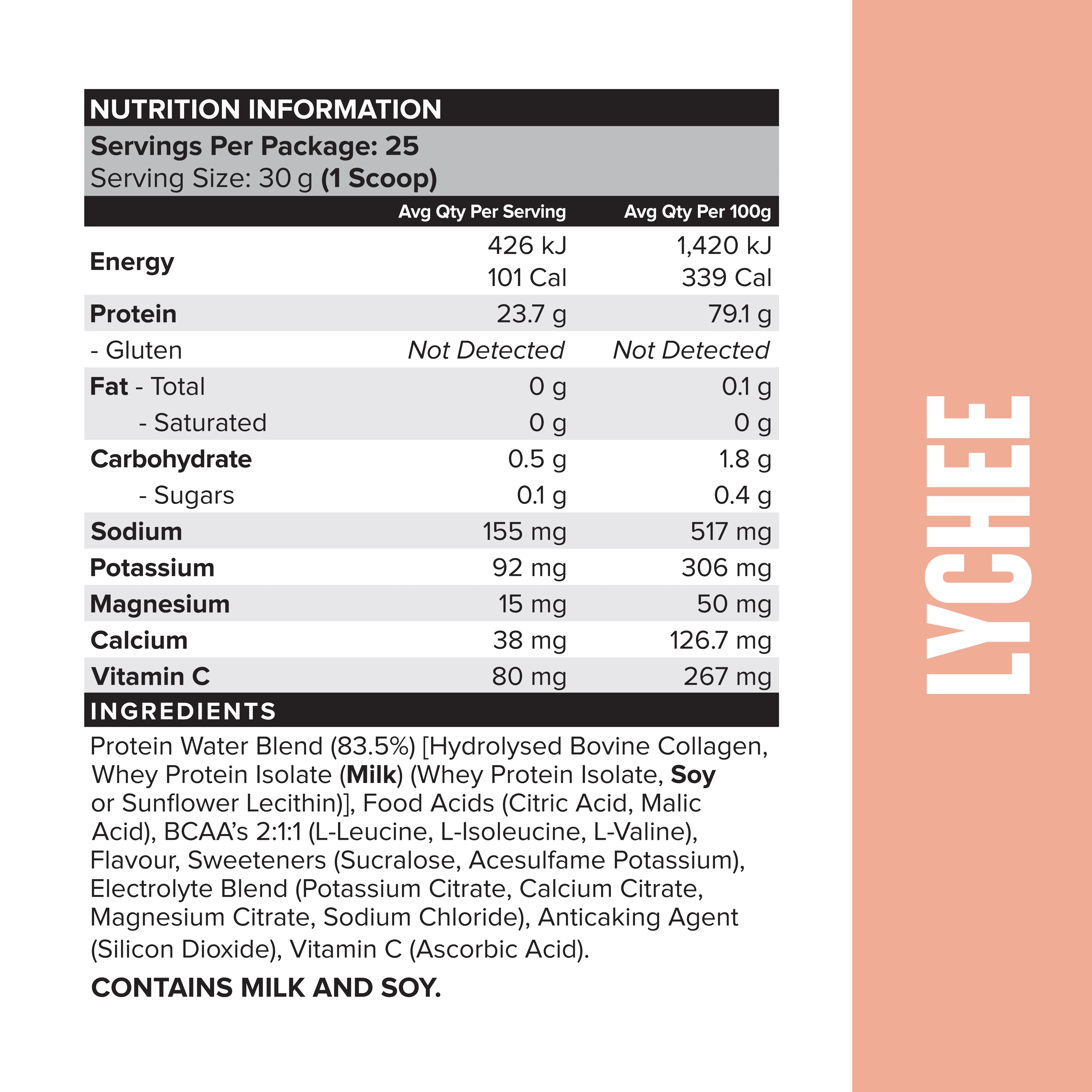 PROTEIN WATER - Lychee - 25 serves - Image 3