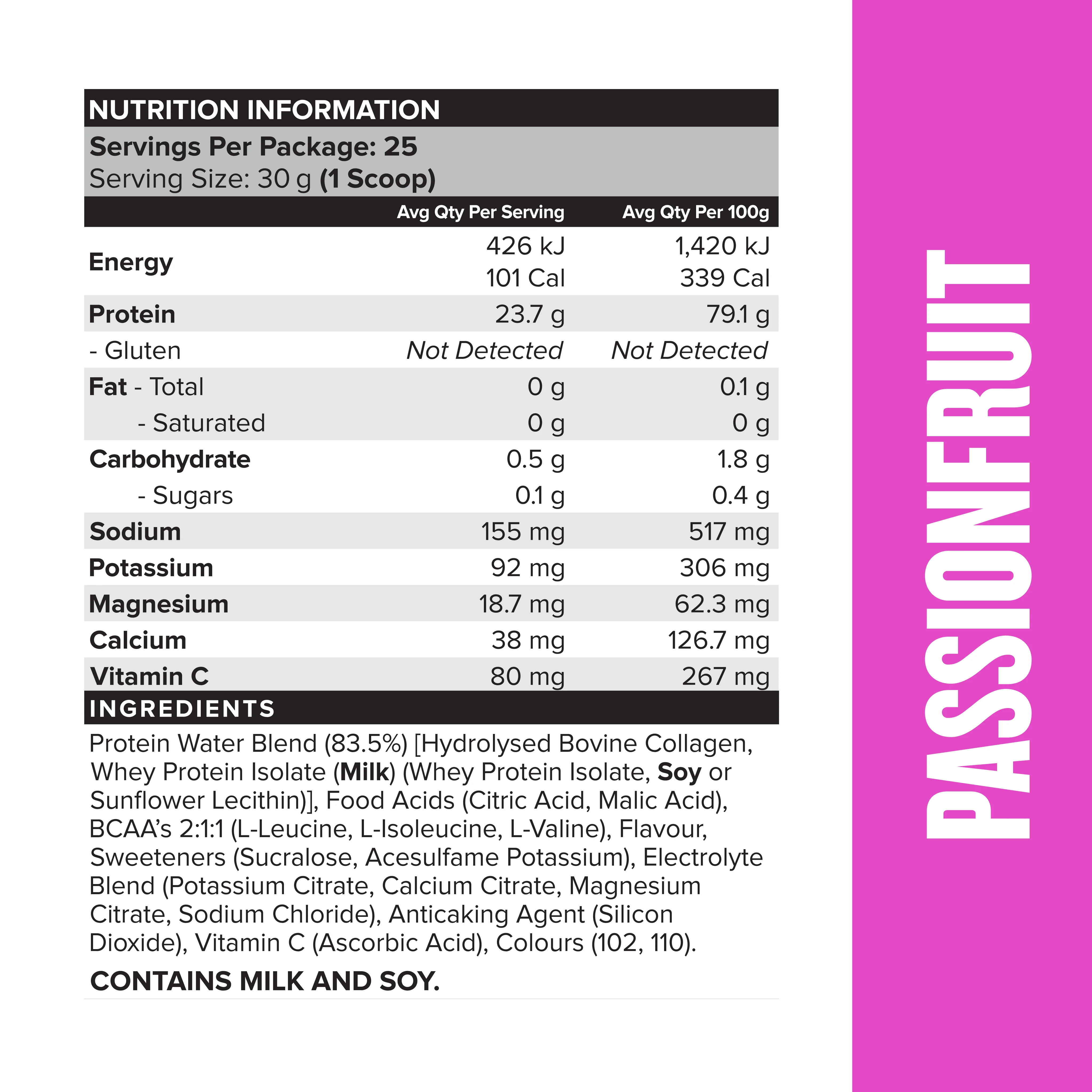 PROTEIN WATER - Passionfruit - 25 serves - Image 3