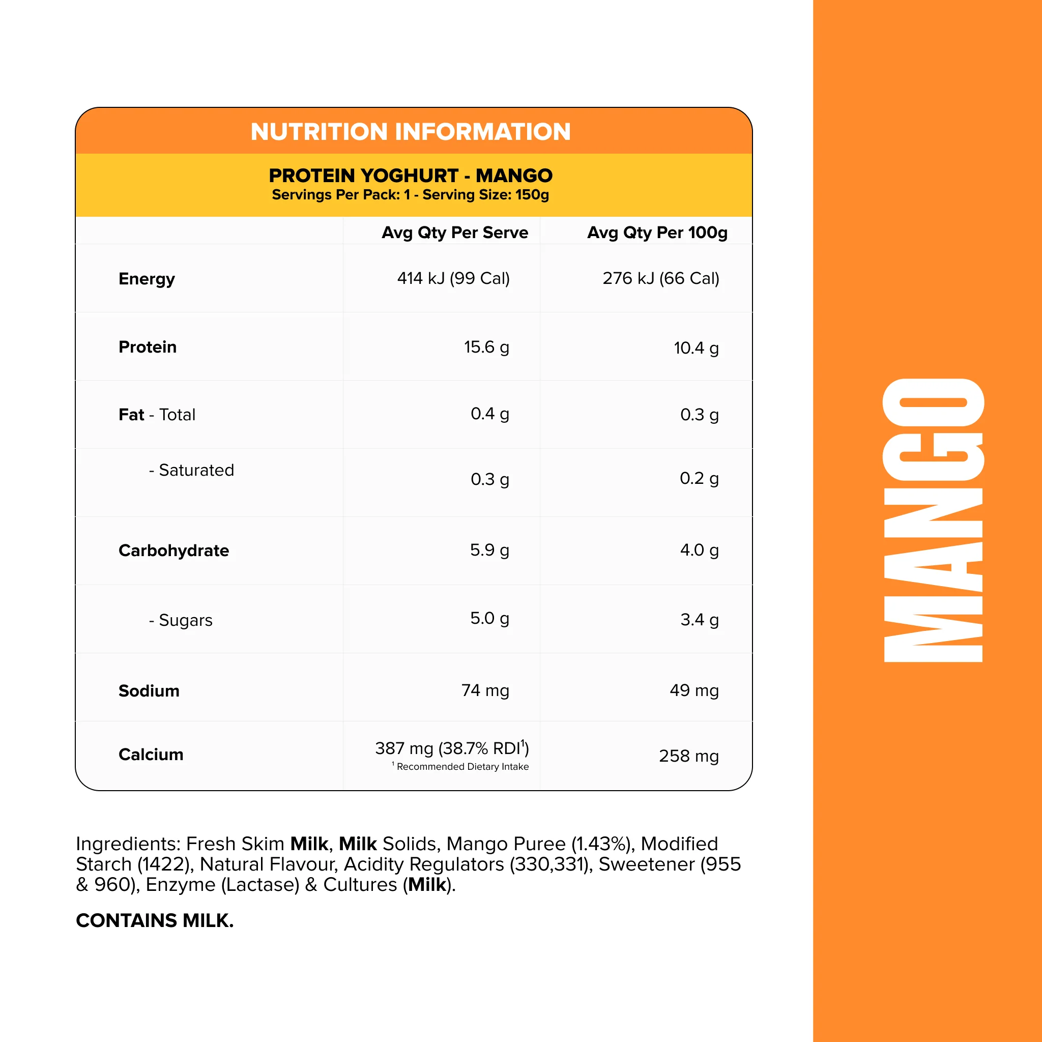 PROTEIN YOGHURT - Mango Pouch - Image 2